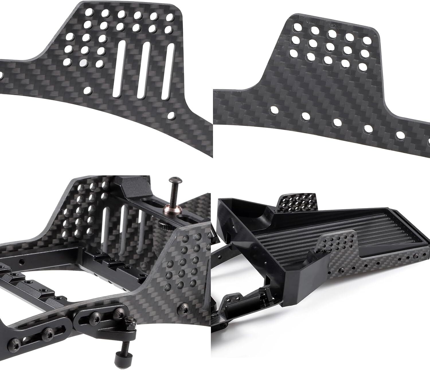 Carbon Fiber V4 Chassis Rails LCG Chassis Rail for 1/10 RC Crawler Cheater Rigs