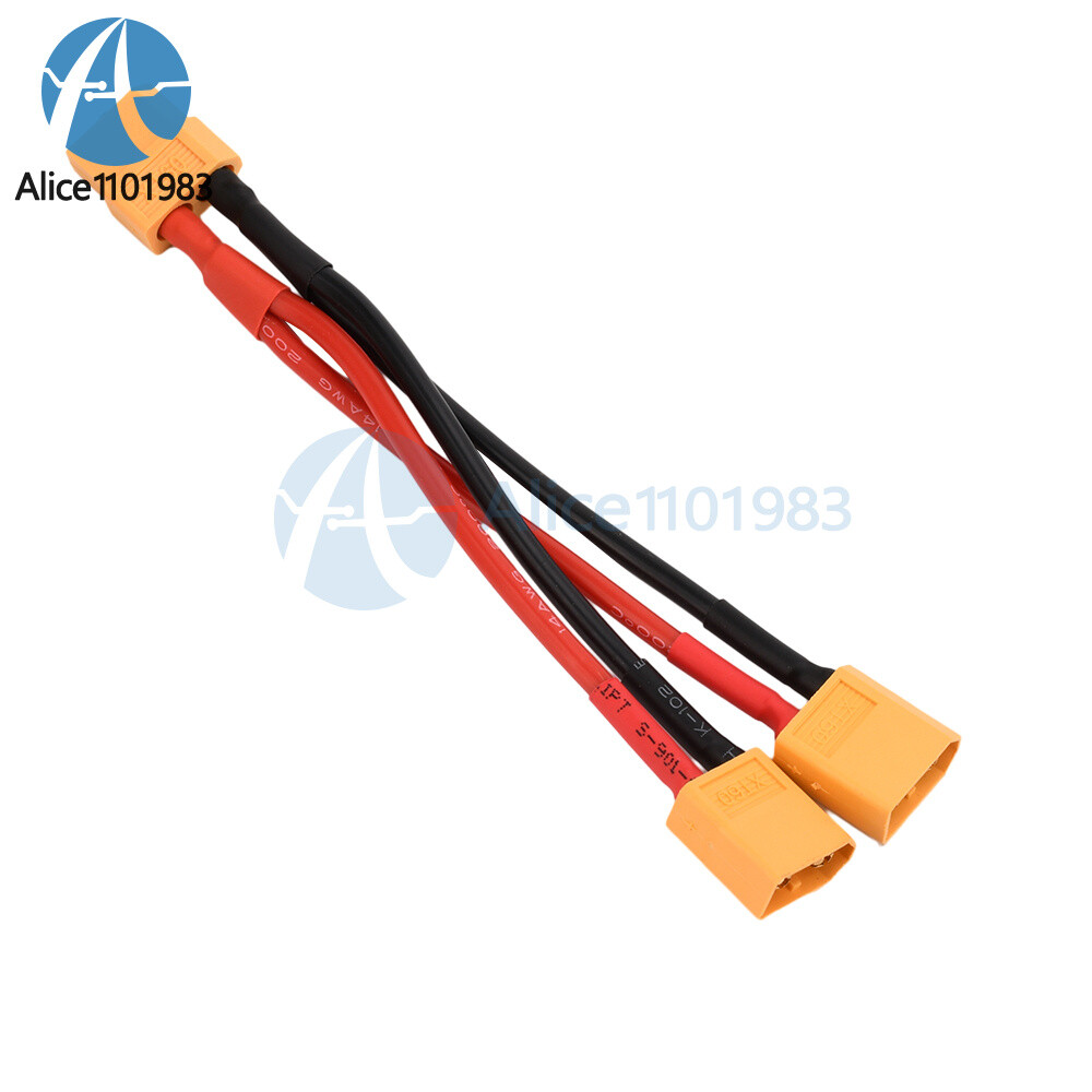 XT60 Male/Female Cable Parallel Battery Connector 4AWG Silicone Wire Y Splitter