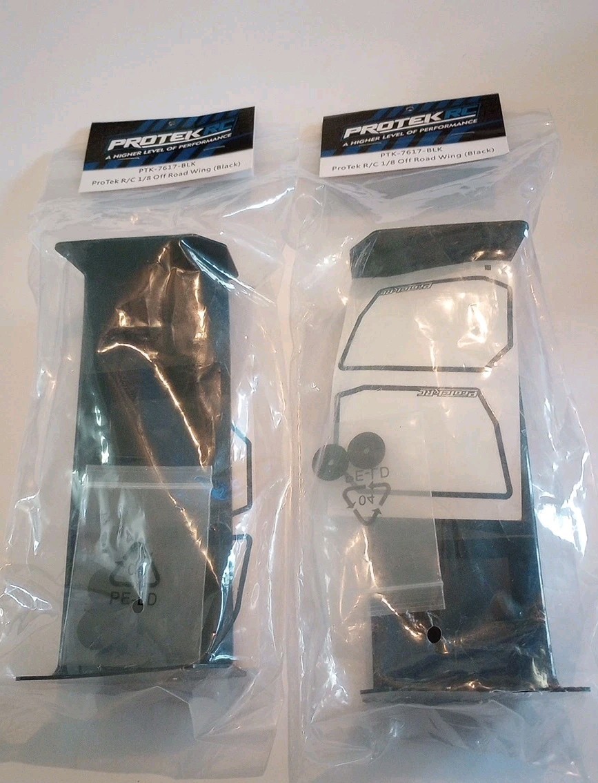 2 ProTek RC 1/8 Off-Road Euro Wing (Black) [PTK-7617-BLK]