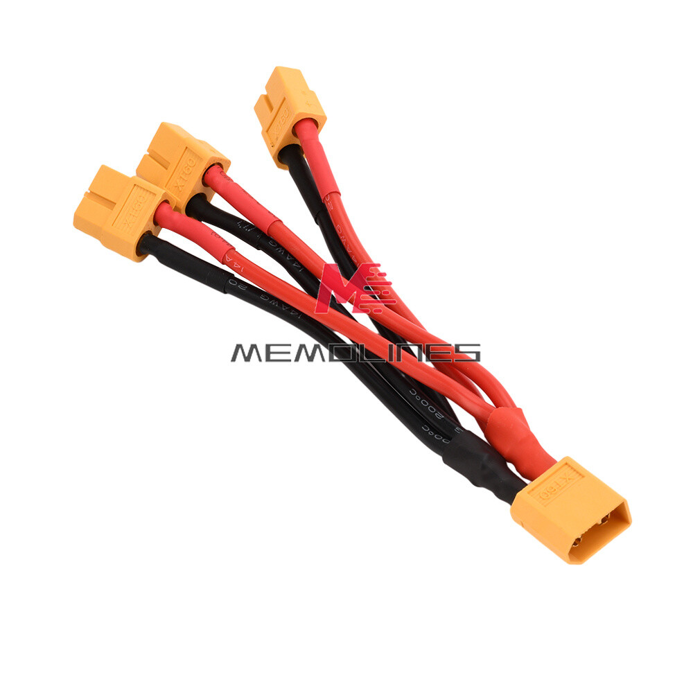 XT60 Connector Extension Lead Wire Male-Female 10cm 14AWG Silicone Wire for RC