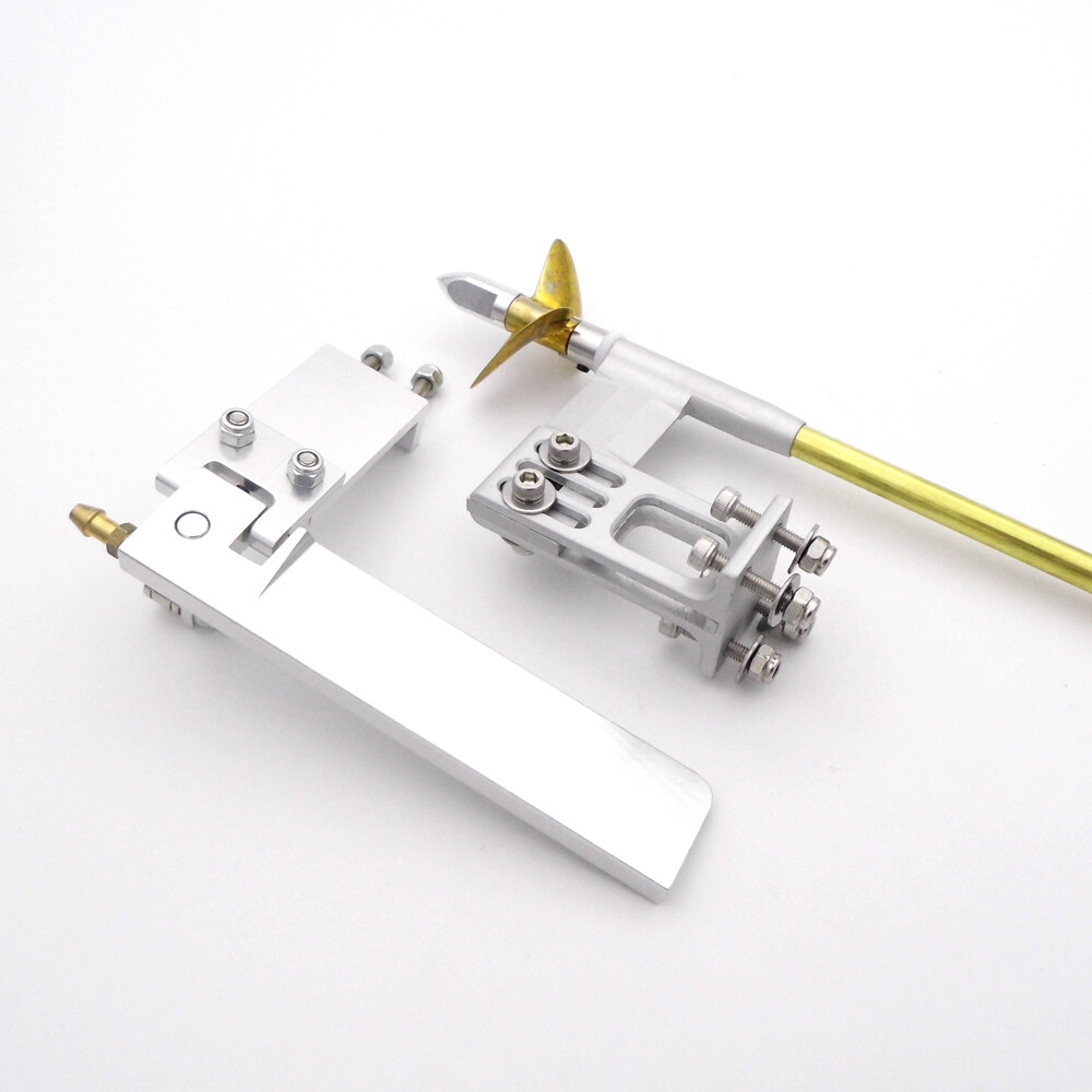 4mm Drive Shaft + Steering Rudder + Copper propeller Kit for RC Boats MONO Yacht