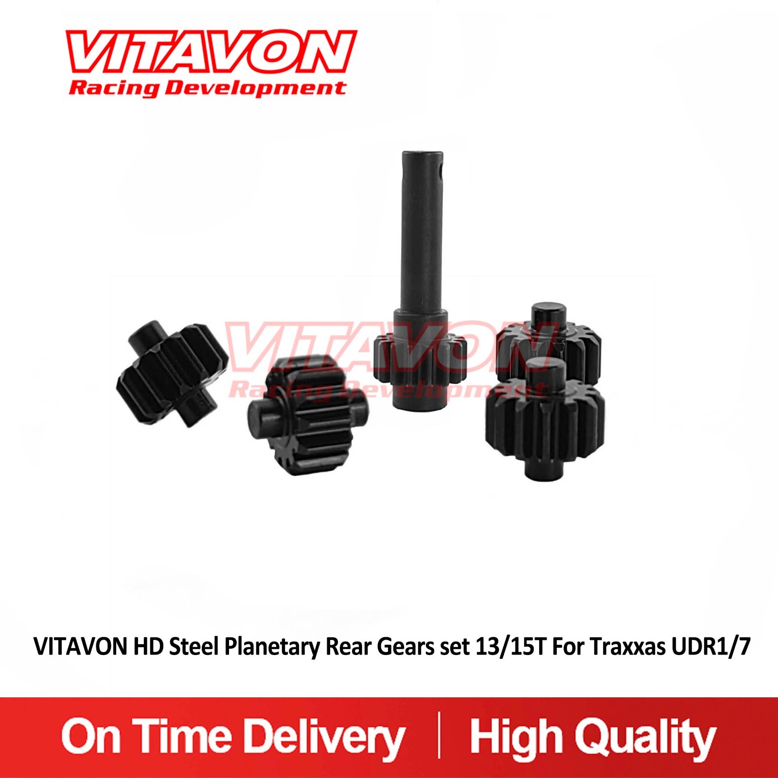 VITAVON HD Steel Rear Planetary Gears set 13/15T For Traxxas UDR 1/7