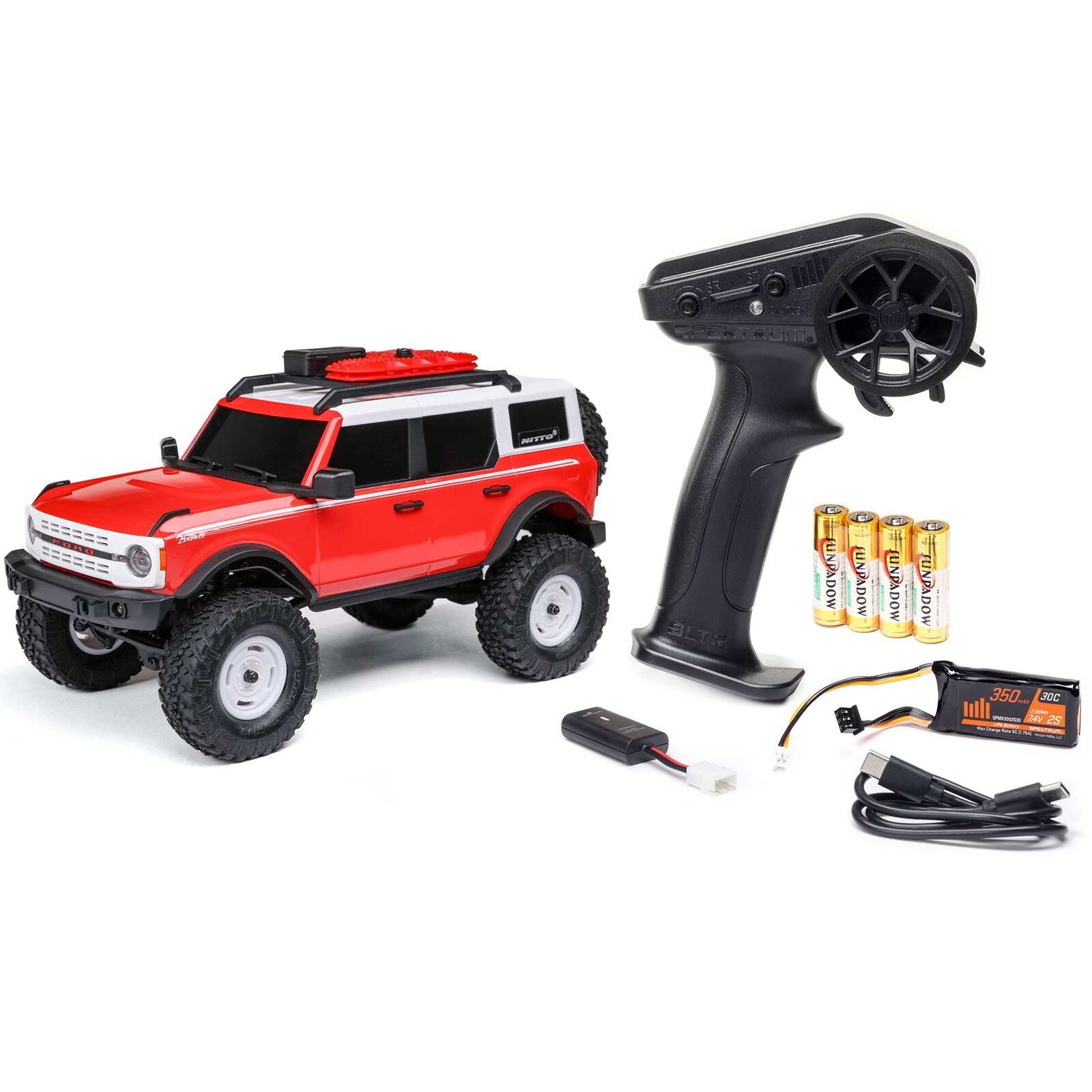 Axial 1/24 SCX24 Ford Bronco Heritage Edition 4X4 RTR Brushed Rock Crawler Red