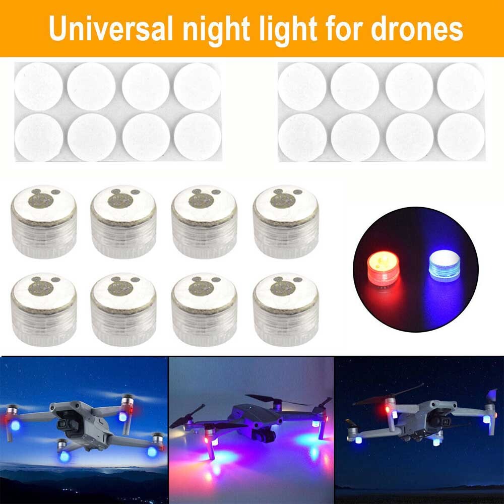 8 set Drone Strobe Light Emergency Lightweight Flash Signal Lamp for DJI Mini 2