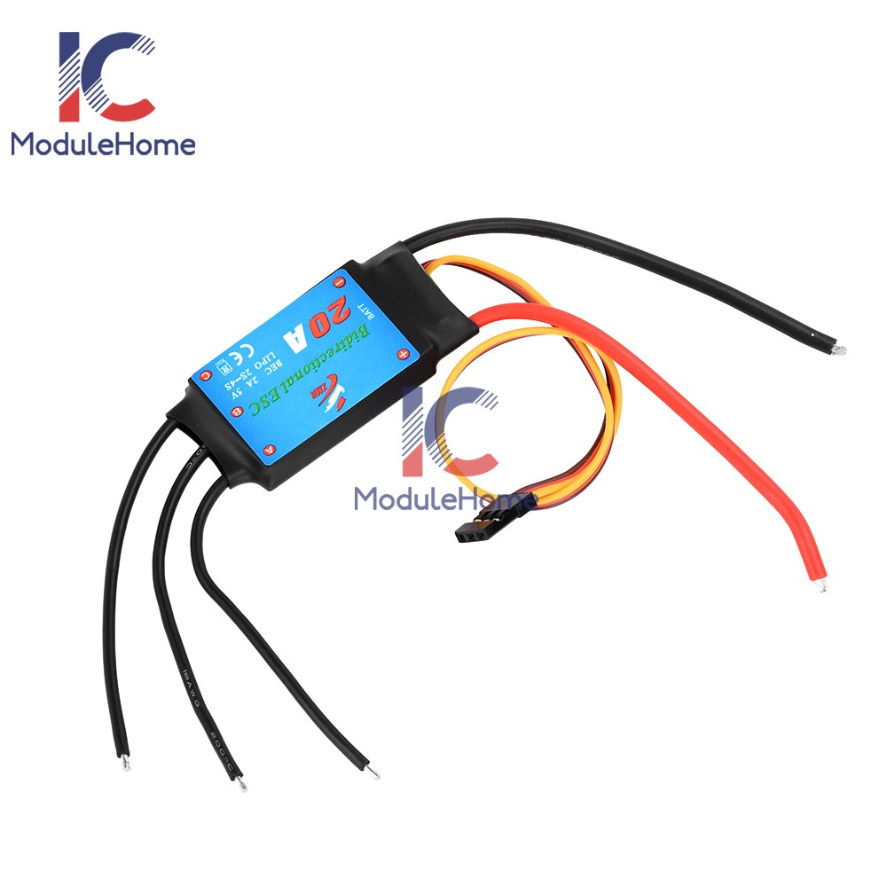 20A/30A/40A/50A Bidirectional Brushless ESC for Remote Control Ship Pneumatic
