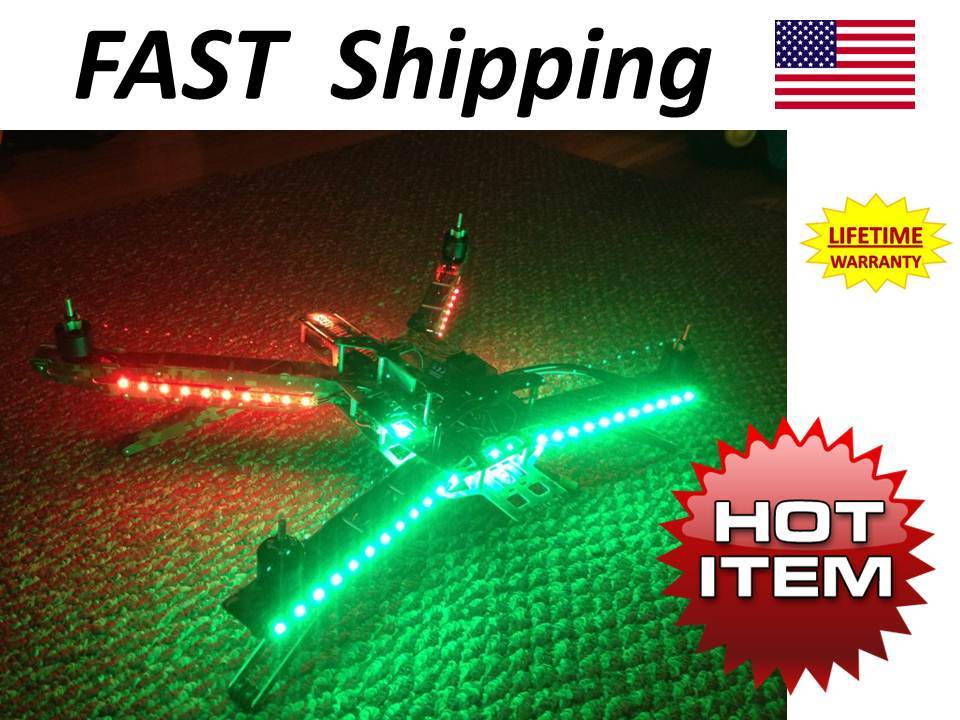 Drone / Multicopter – LED light kit – all colors GREEN red BLUE hid white ORANGE