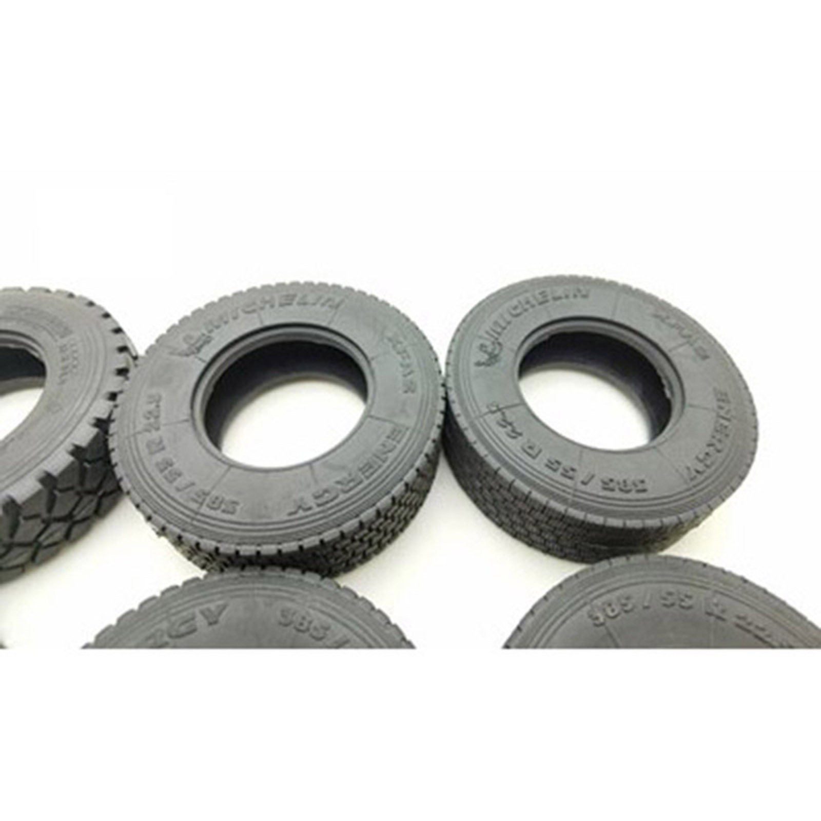 2* Rubber Tyre Tires for Tamiya 1/14 770S 56368 Trailer RC Truck Buggy Car Parts