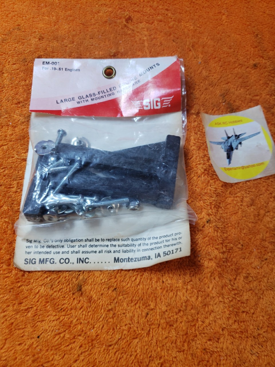 Sig products – EM001 – Large Glass Filled Engine Mount For .19 To .61 – New