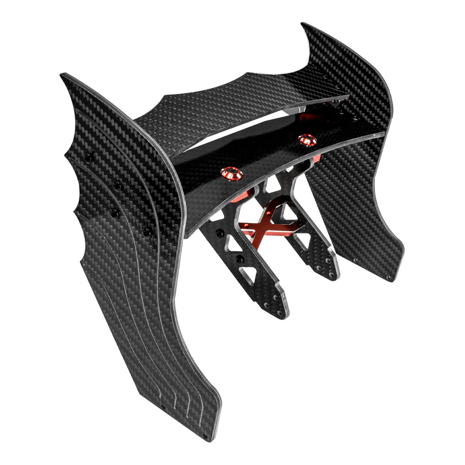 Blue/Red Carbon Fiber Rear Tail Wing Set For ARRMA F1 LIMITLESS 1/7 RC Car
