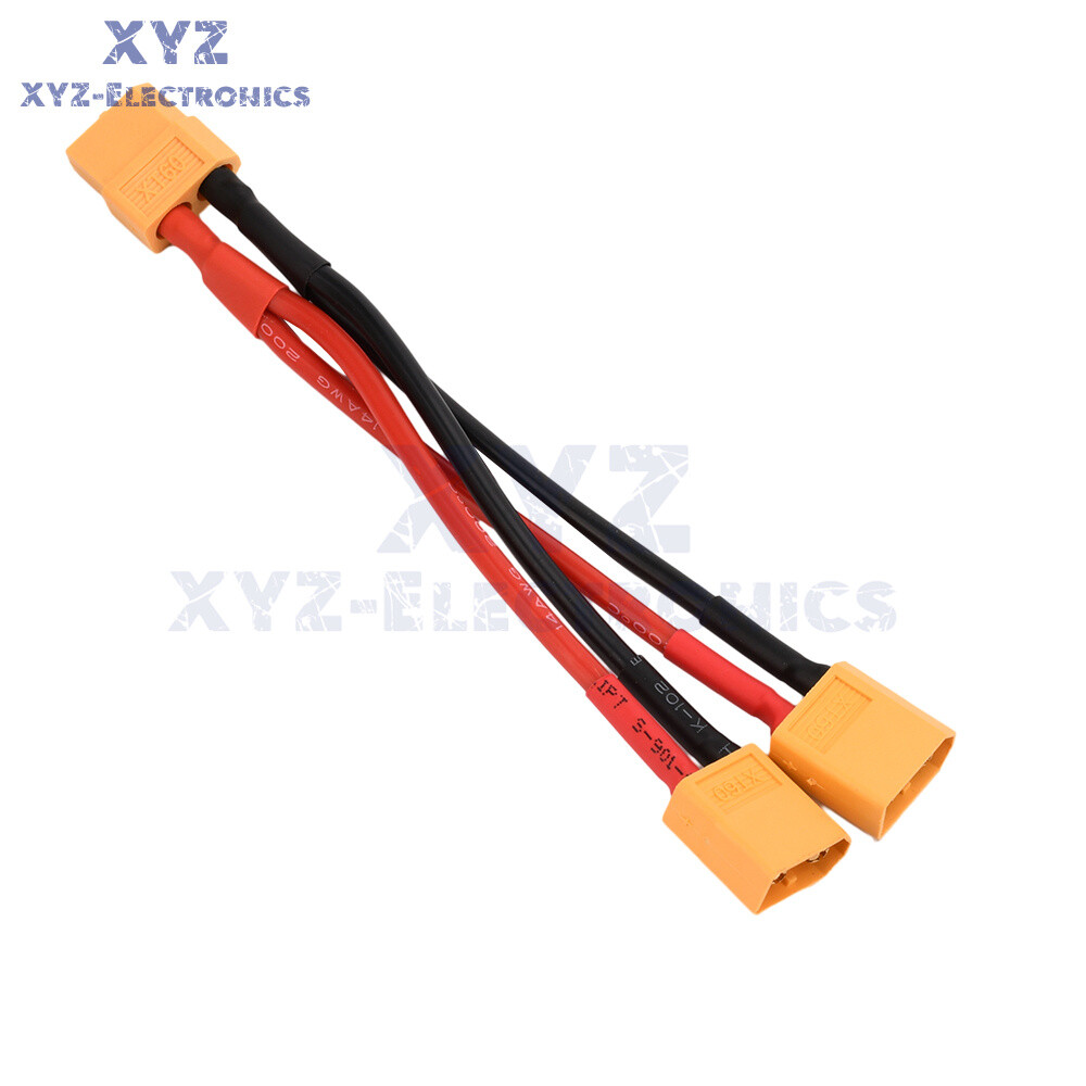 1pc XT60 Male/Female Cable Parallel Battery Connector 14AWG Silicone Wire for RC