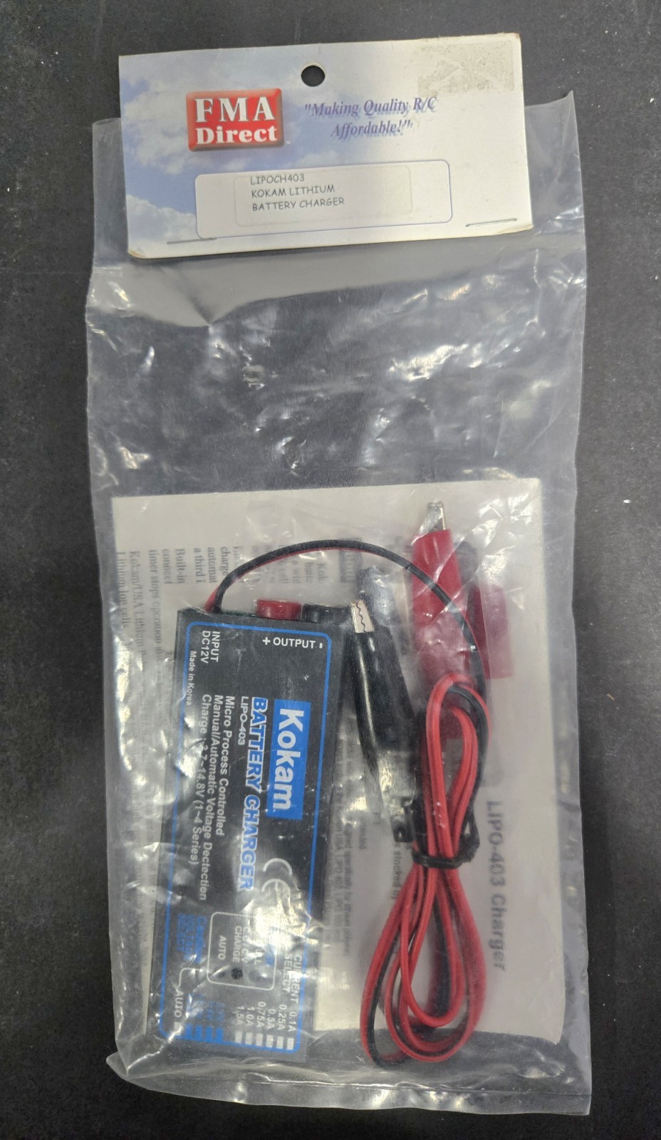 FMA Direct Kokam Lithium Ion Battery Charger LIPOCH403