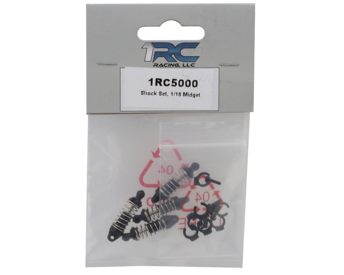 1RC Racing 1/18 Pre-Assembled Shock Set (4) (Midget/Sprint/EDM/Late Model)