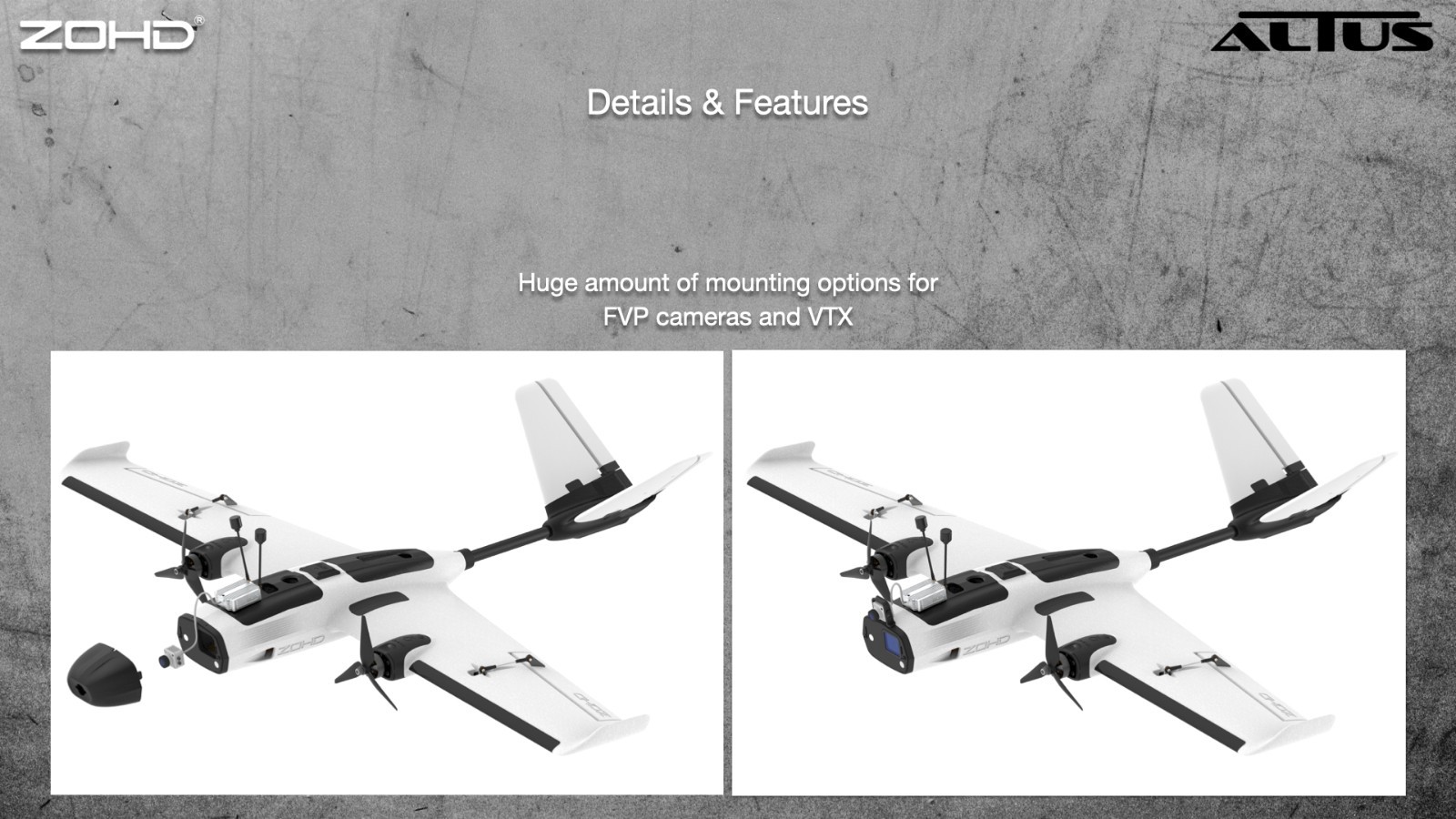 ZOHD Altus 980mm Wingspan Twin Motor V-Tail EPP FPV RC Airplane KIT