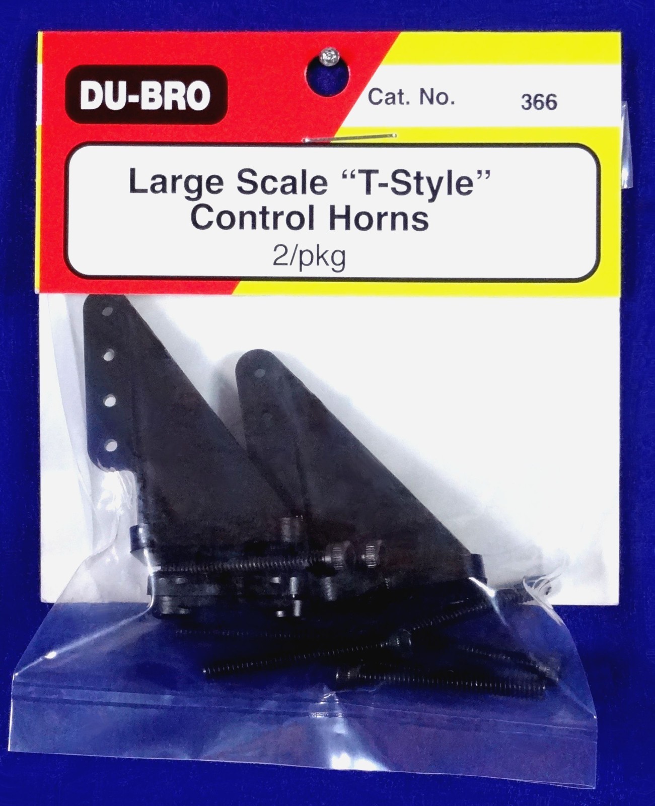 DU-BRO LARGE SCALE “T-STYLE” CONTROL HORNS ( PACKAGE OF 2 SETS )( CAT. # 366 )