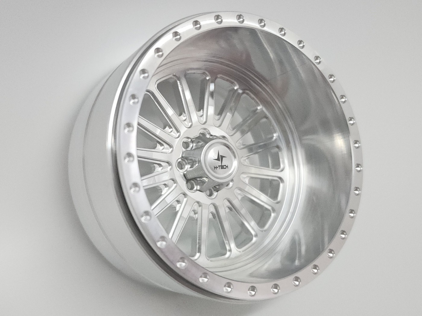 4PCS CNC Aluminum 2.6″ Beadlock Wheel Rim & Center Cap for 1/10 RC Crawler