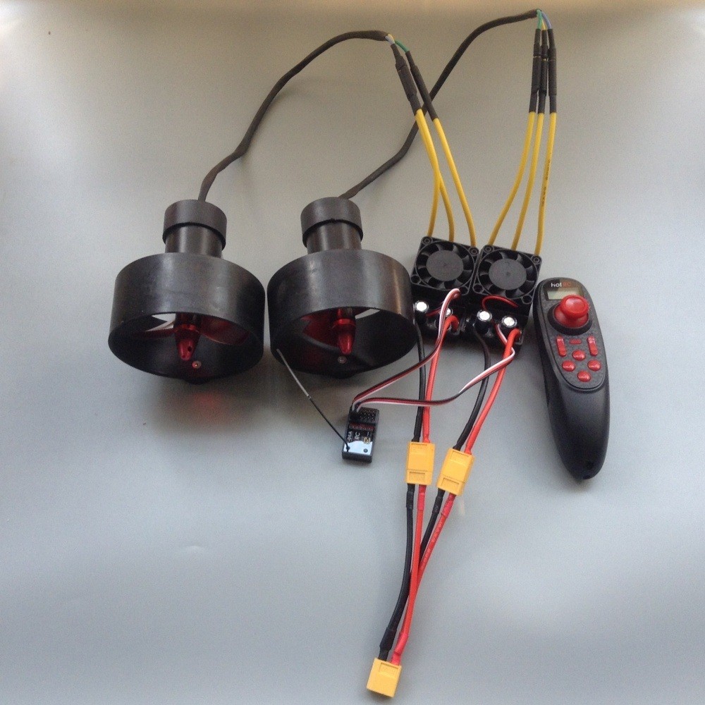 12-24V Dual Underwater Thruster 10kg Thrust 2x70A ESC Remote for RC Boat/ROV