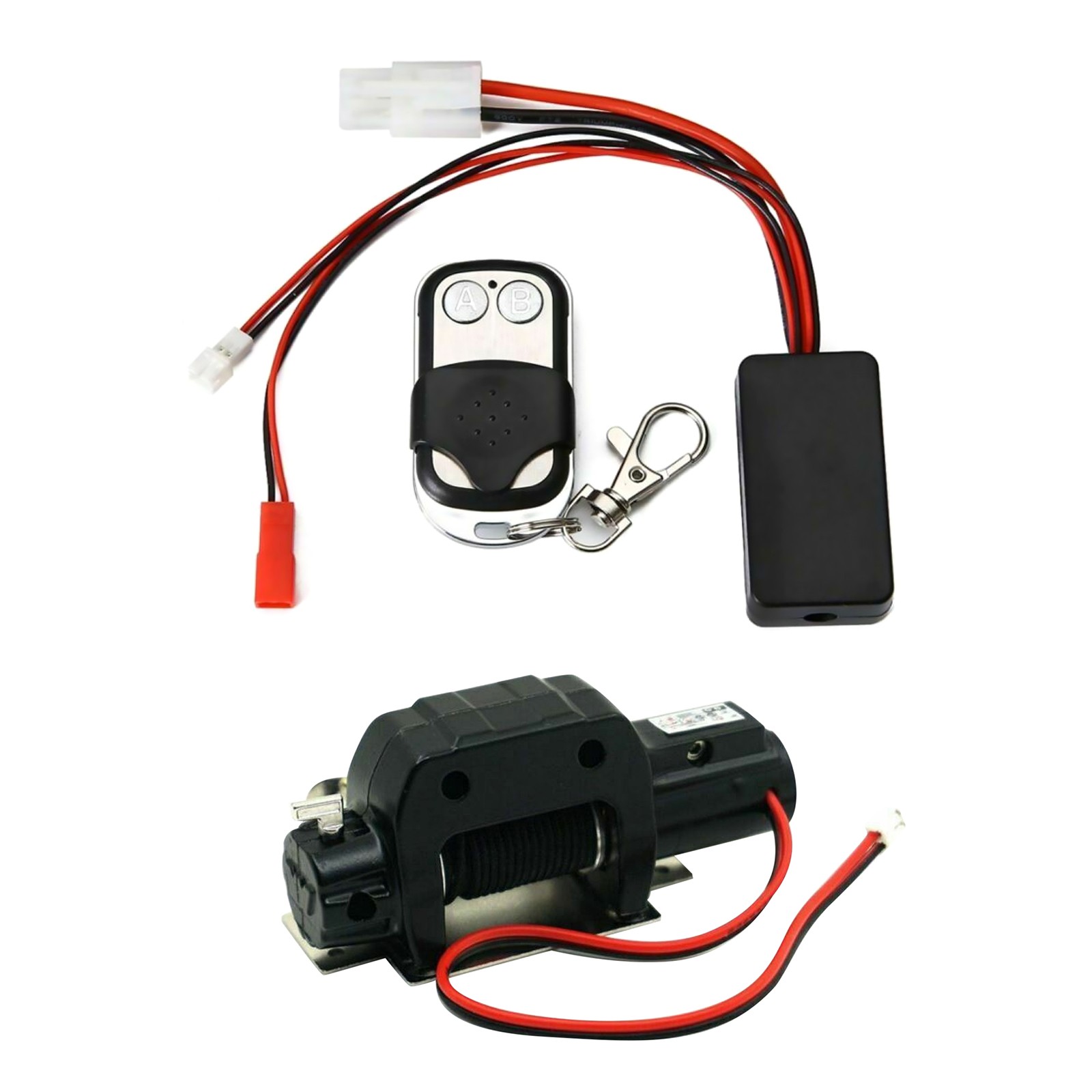 “Warn” 9.5cti Winch+Remote Control Receiver Kit For RC Car 1:10 SCX10 Crawler