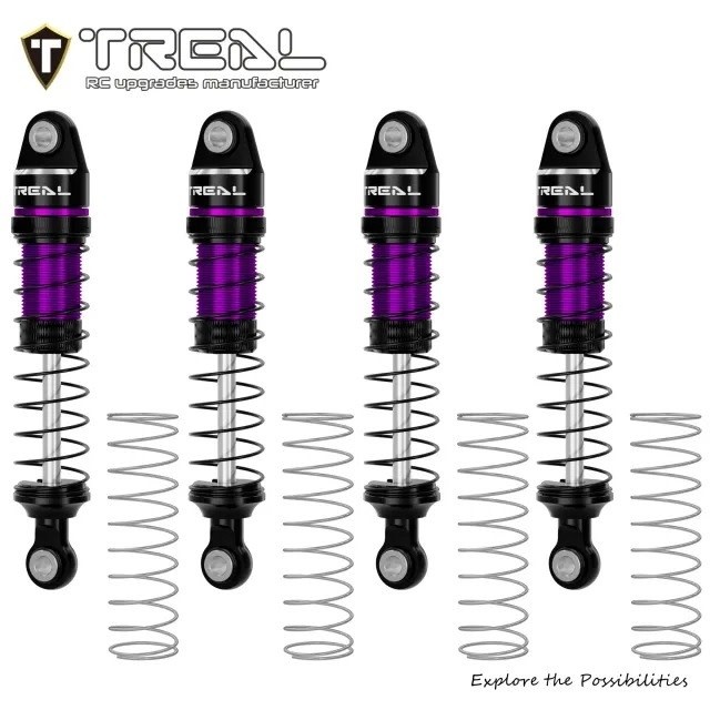 TRLX004CQY2IF 59MM LONG TRAVEL SHOCK SET FOR TRAXXAS TRX-4M® & TRX-4MT™ (PURPLE)