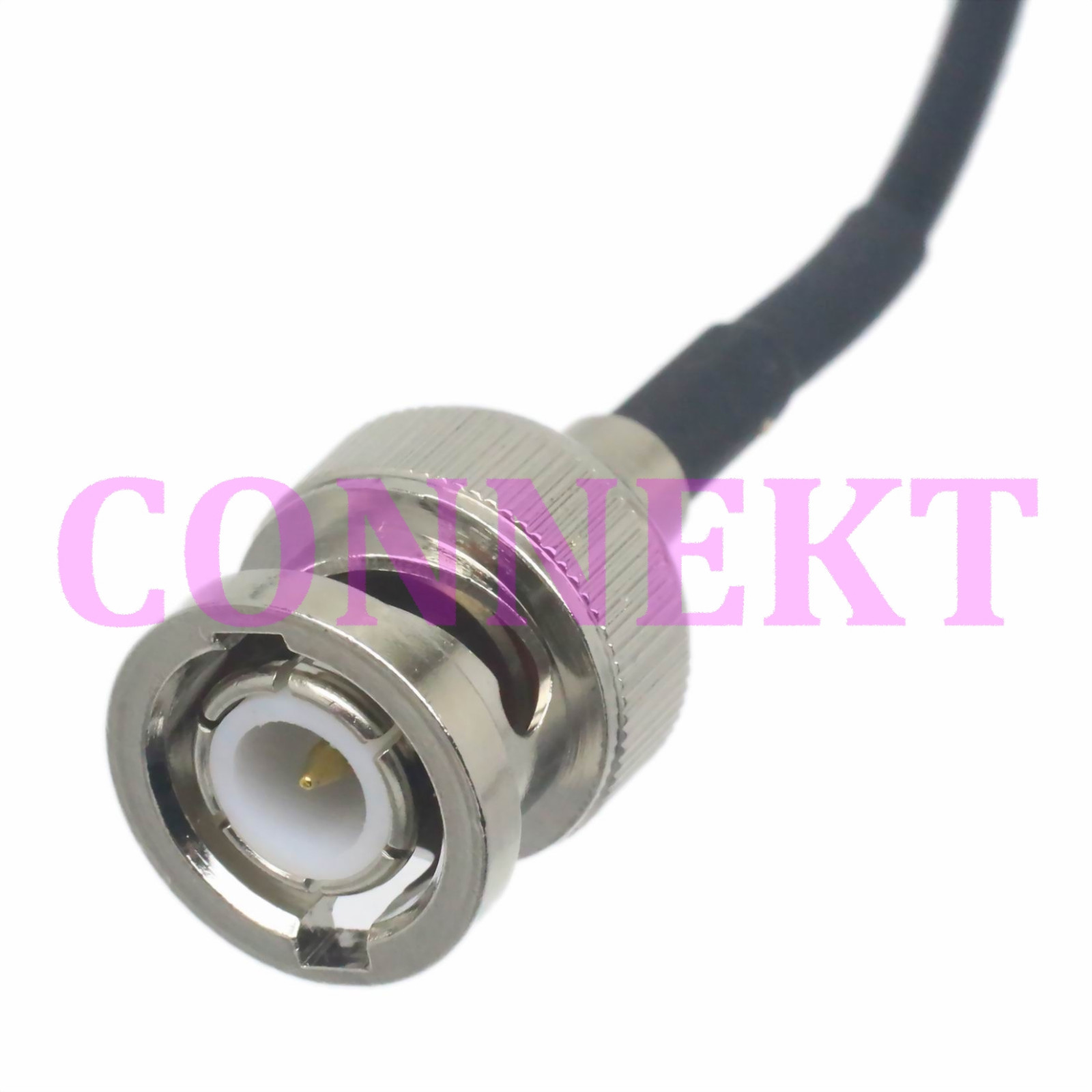 BNC male to IEC DVB-T TV PAL female RG174 cable jumper pigtail 15cm