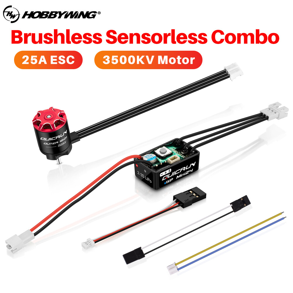 HOBBYWING QUICRUN WP-MINI24 25A ESC 1621SL 3500KV Motor For 1/24 RC Crawler Car