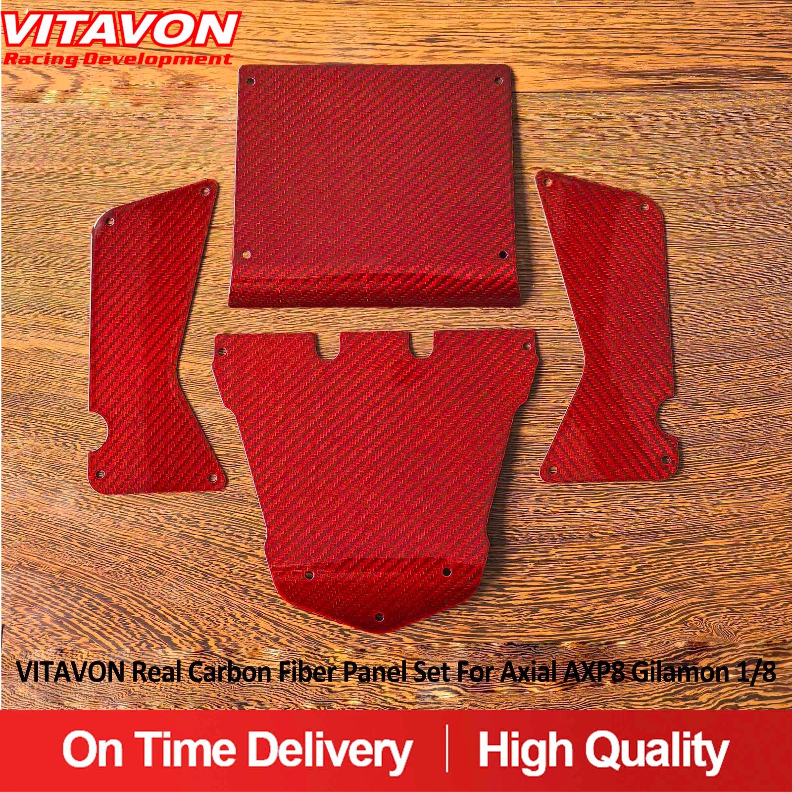 VITAVON Real carbon Fiber Panel Set Body For Axial AXP8 Gilamon 1/8