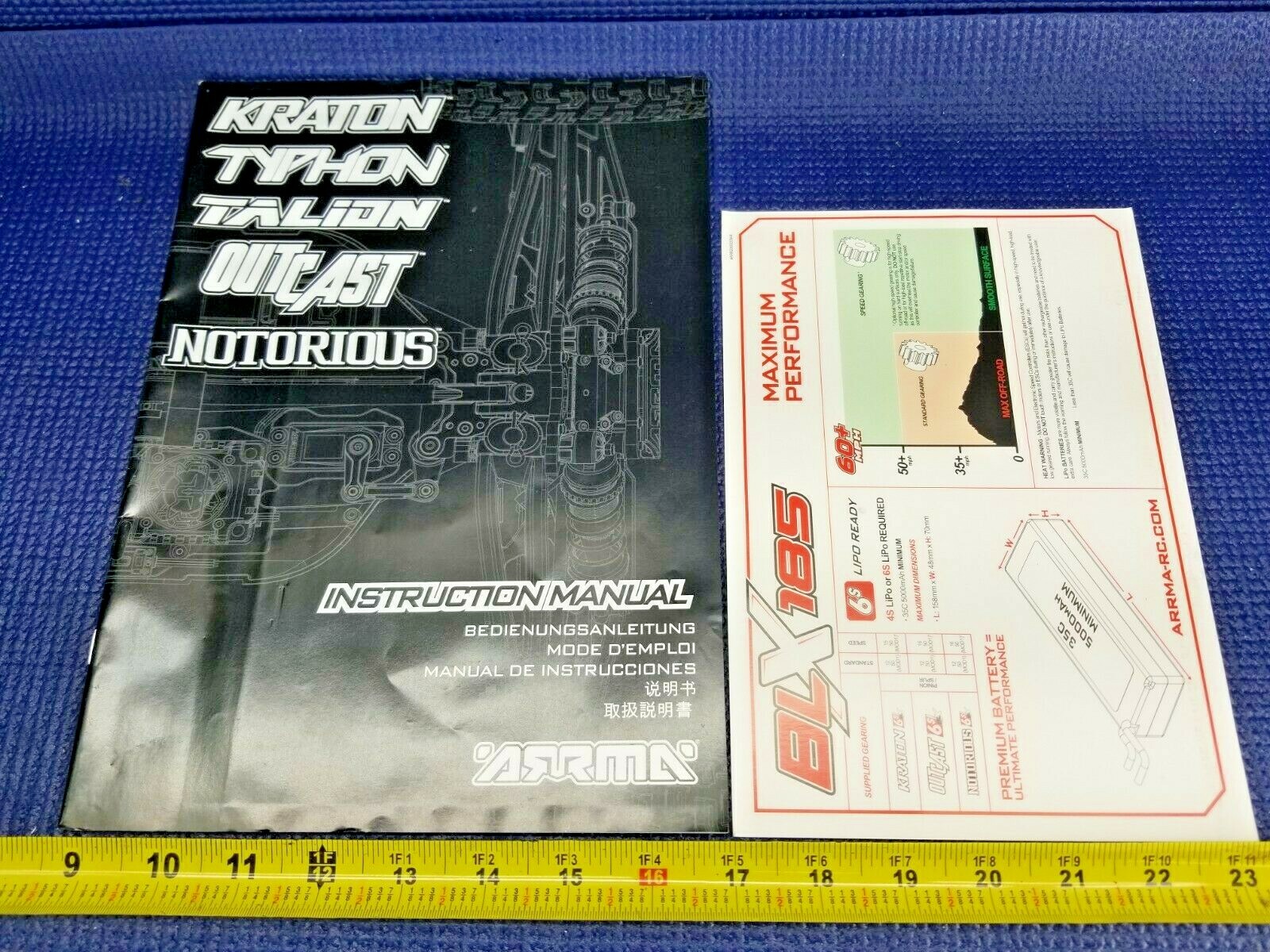*NEW* 2019 Arrma Owners Manual Outcast Talion Typhon Notorious Kraton