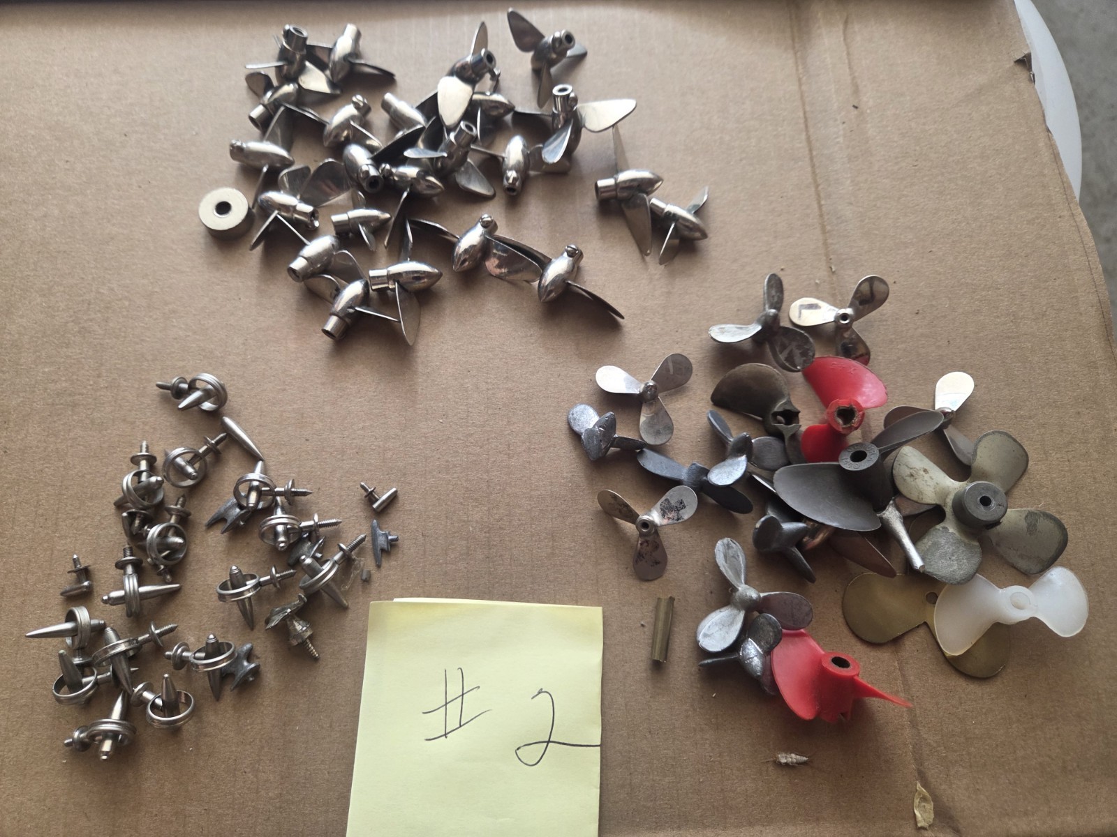 LOT OF 50+ RC BOAT/MODEL PROPELLERS & MORE PLASTIC/METAL