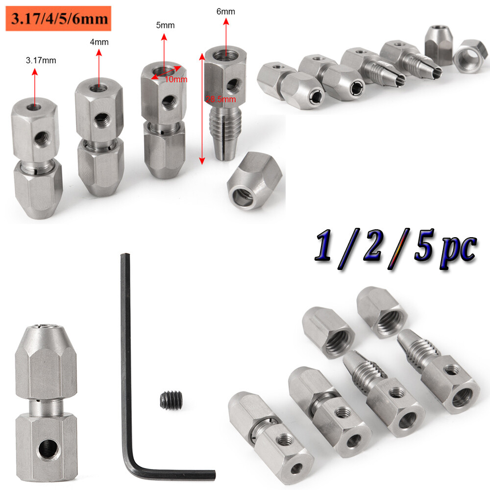 CNC 3.17/4/5/6mm to 4mm Flex Collet Coupler Motor Shaft for RC Boat coupling