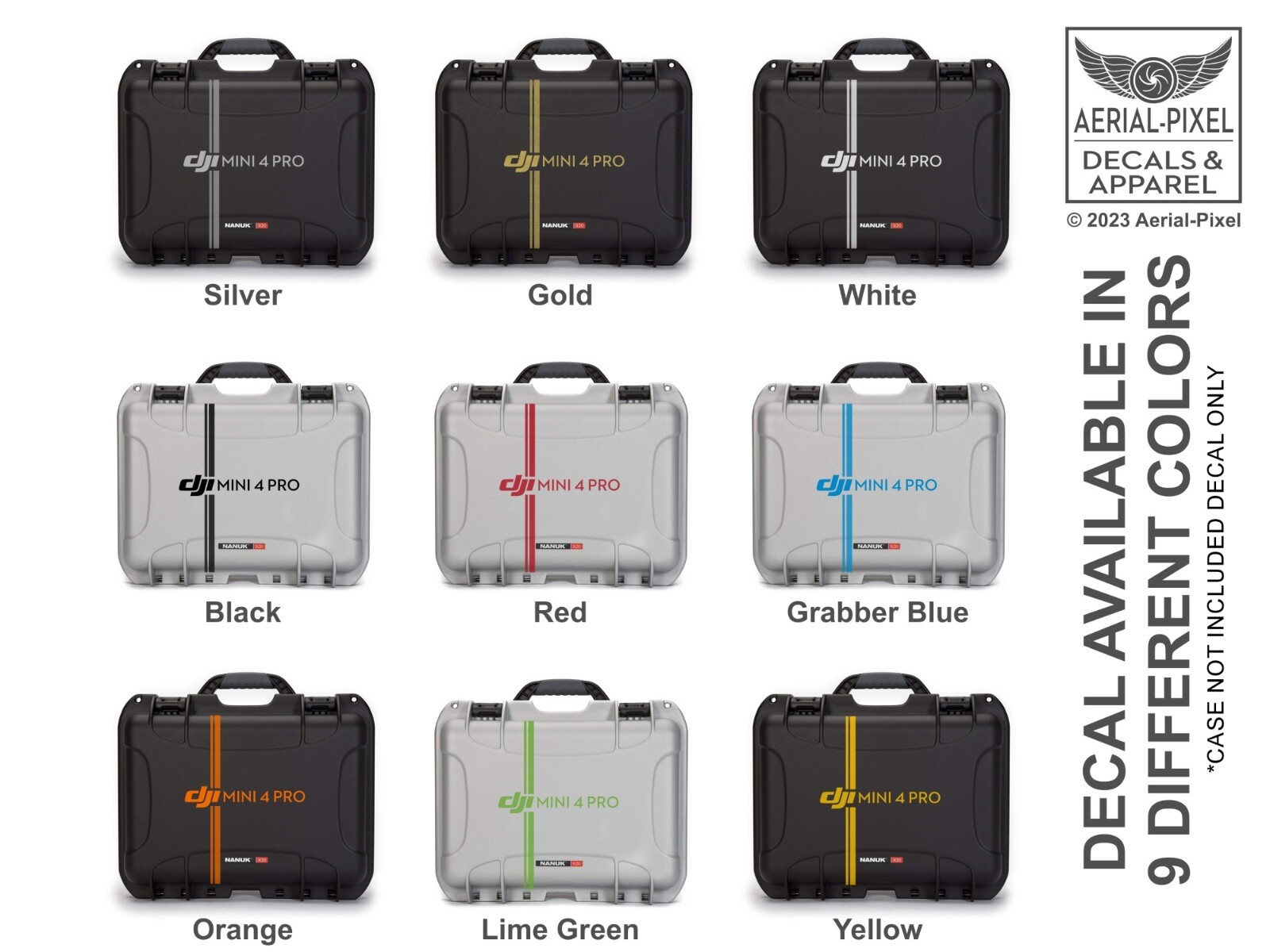 DJI Mini 4 Pro Drone Case Decal for Nanuk Pelican GoProfessional GPC & More