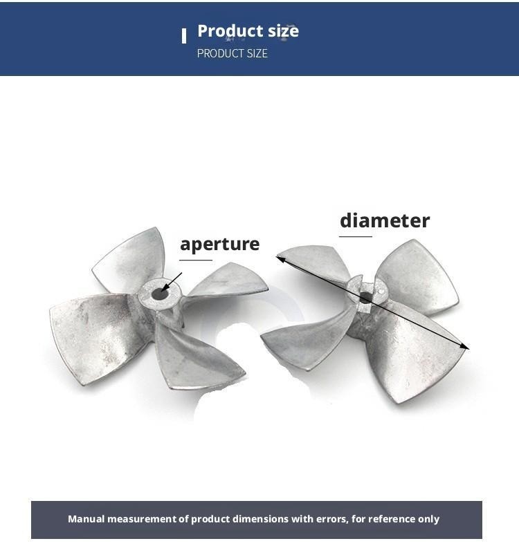 44/55/60mm Zinc Alloy 4-Blade Right-Hand Propeller 4/5mm Aperture for RC Boats