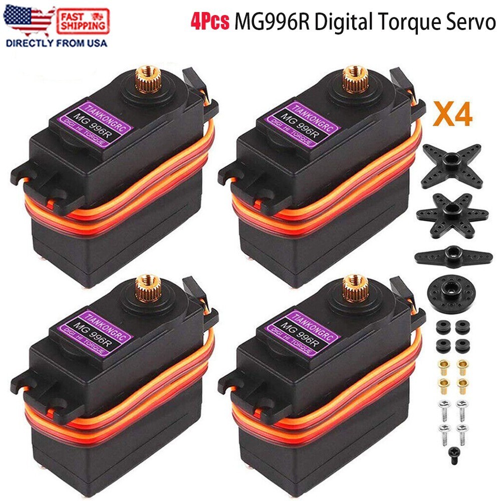 4Pack MG996R 180° Digital Torque Servo Metal Gear Motor For Futaba RC JR Racing