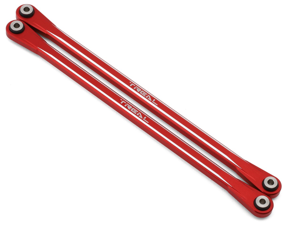 Treal Hobby Losi Hammer Rey U4 Aluminum Rear Upper Link Set (Red) (2)