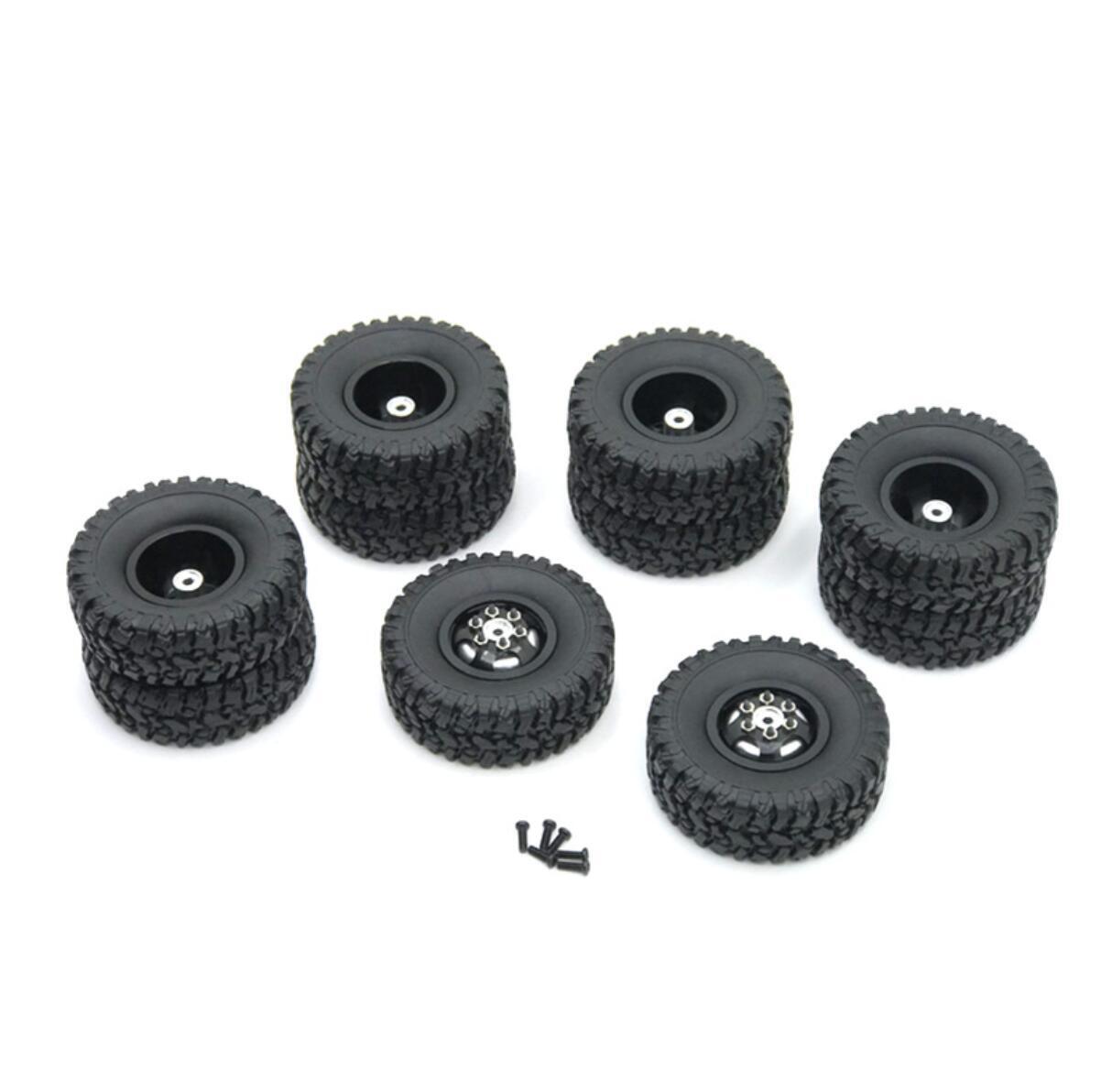 For 1/16 WPL B16 B36 Rc Truck Alloy Front tires double rear tire metal wheel rim