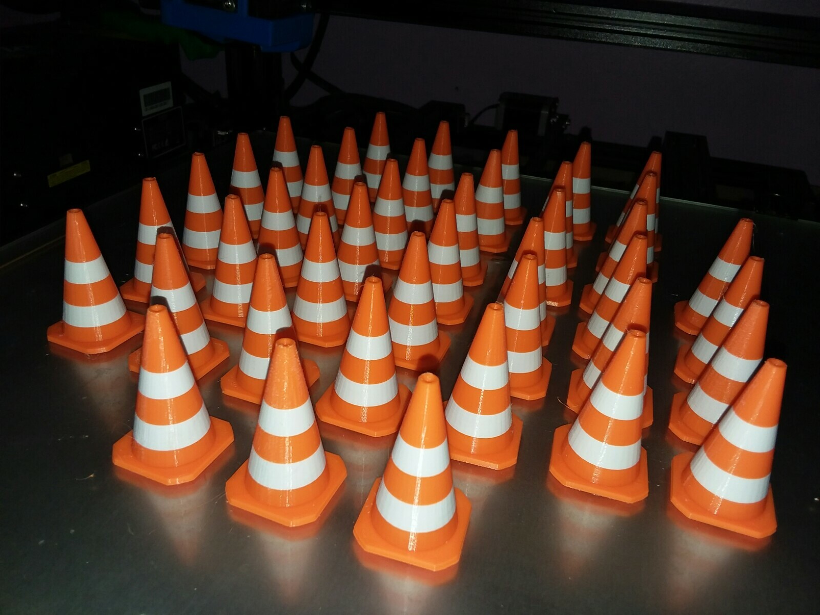 Set of 42 RC 1:10 Scale Orange & White RC Traffic Cones Set Crawler, Course.