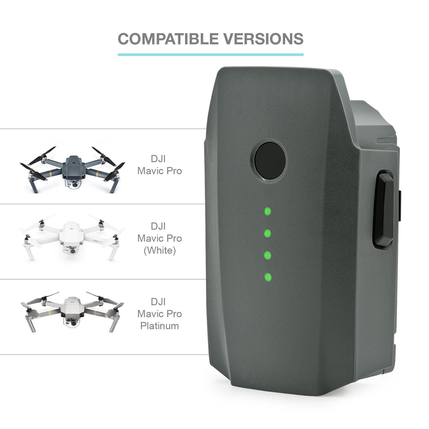 2-PACK DJI Mavic Pro Intelligent Flight LiPo Replacement Battery | 11.4V 3830mAh