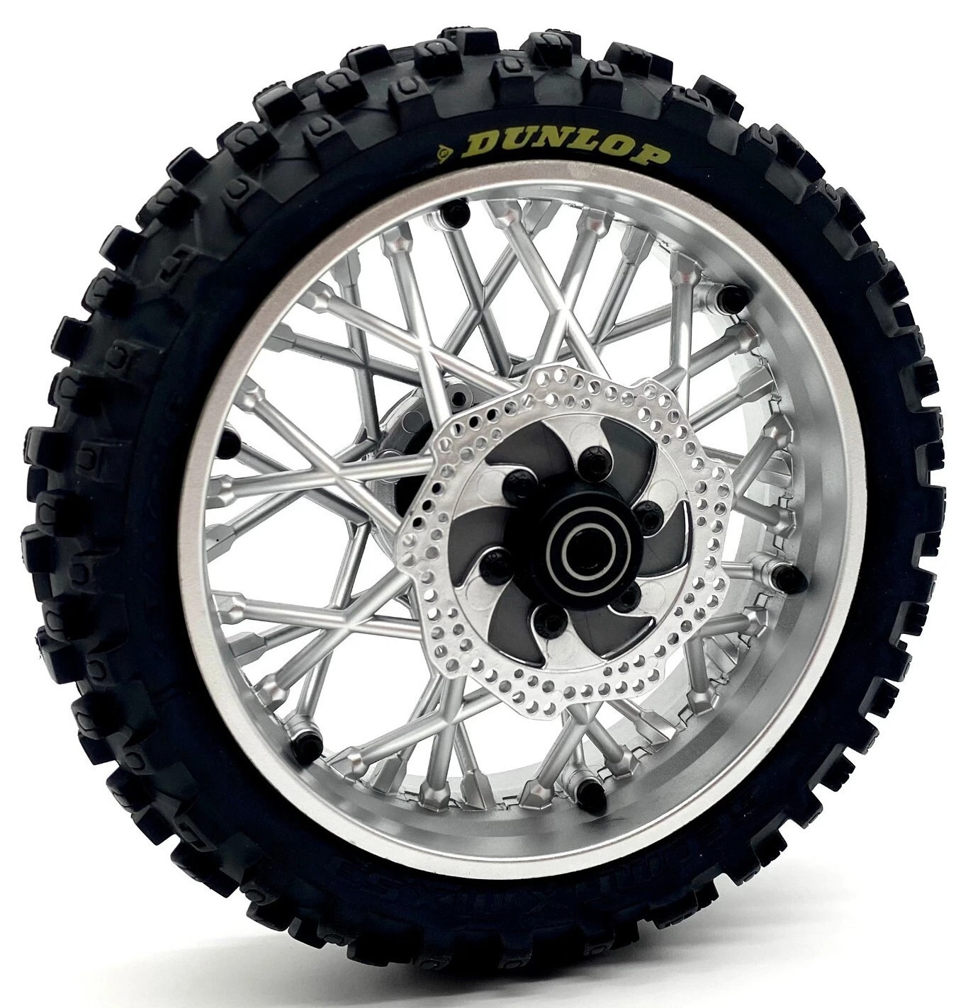 Losi Promoto Rear Dunlop Tire & Wheel With Bearings & Rotor Factory Assembled