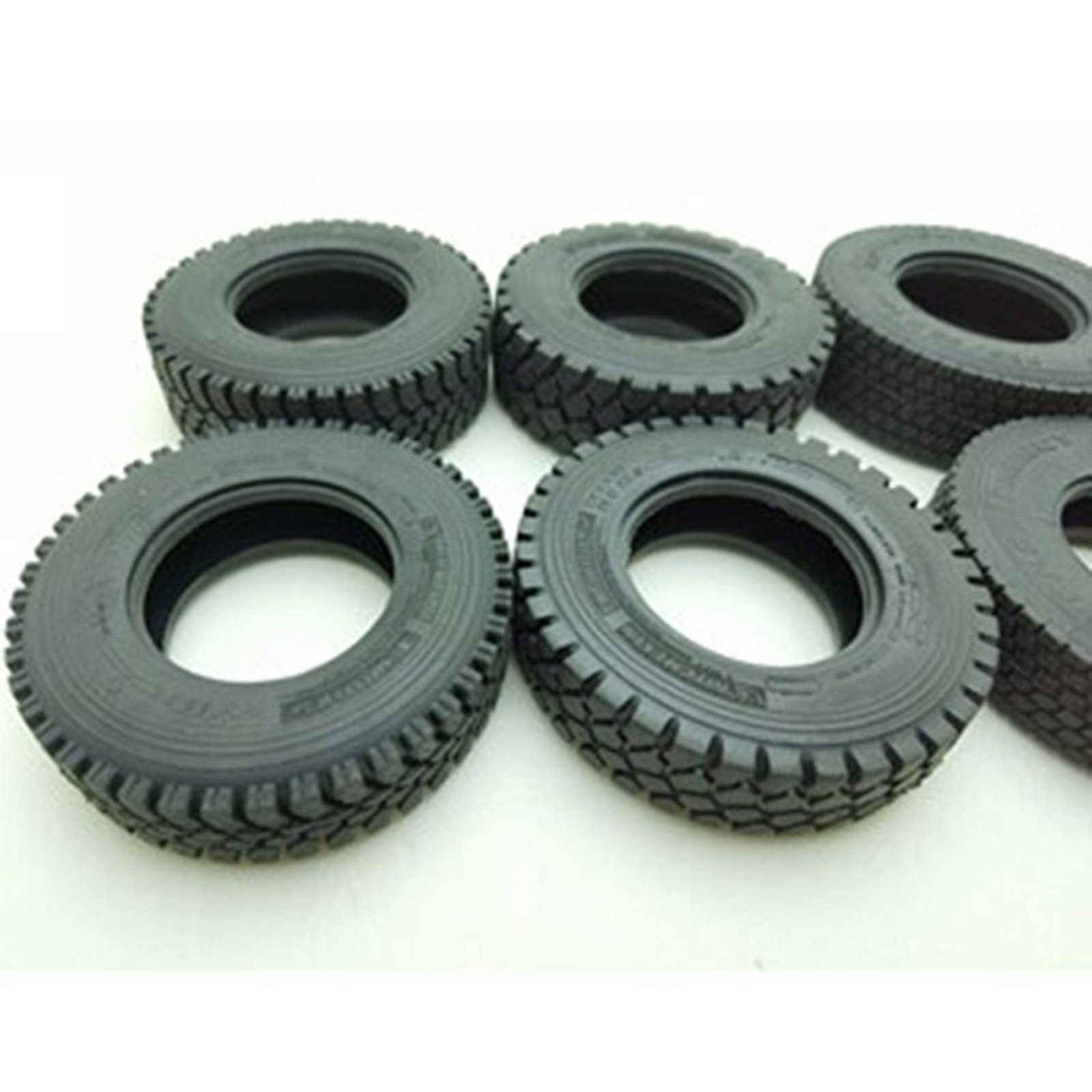 2* Rubber Tyre Tires for Tamiya 1/14 770S 56368 Trailer RC Truck Buggy Car Parts