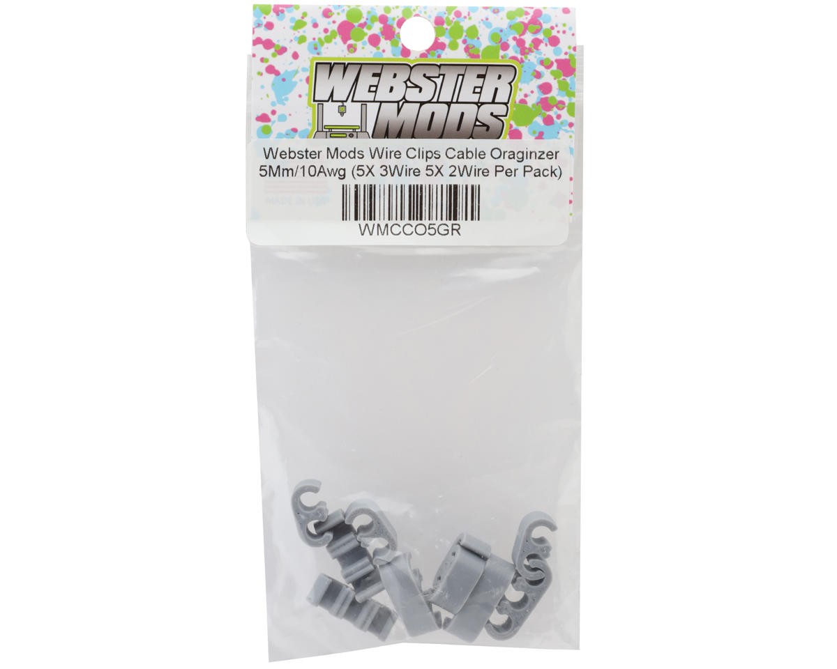 Webster Mods Wires & Cables Organizer Clips (Grey)