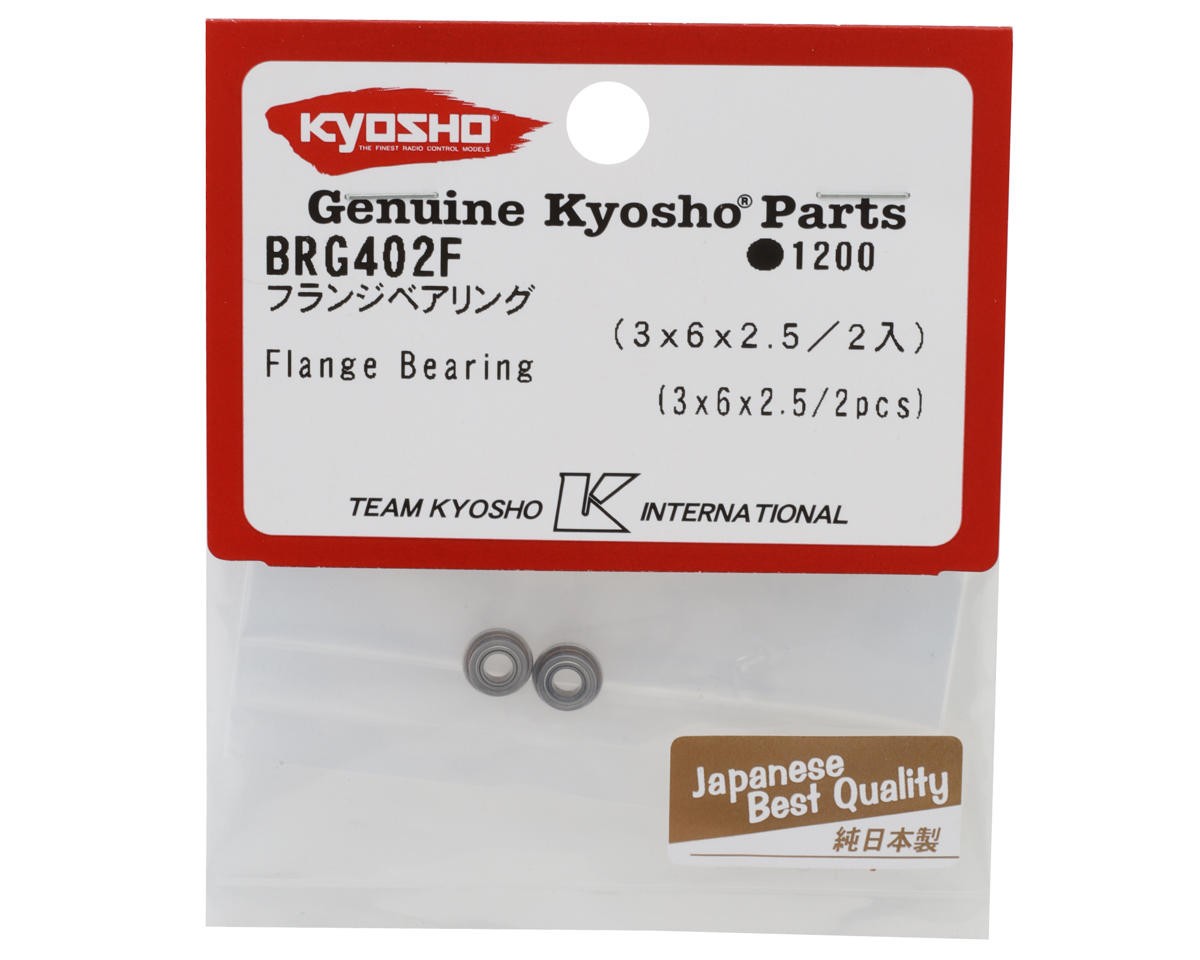 Kyosho 3x6x2.5mm Flange Ball Bearings (2) [KYOBRG402F]