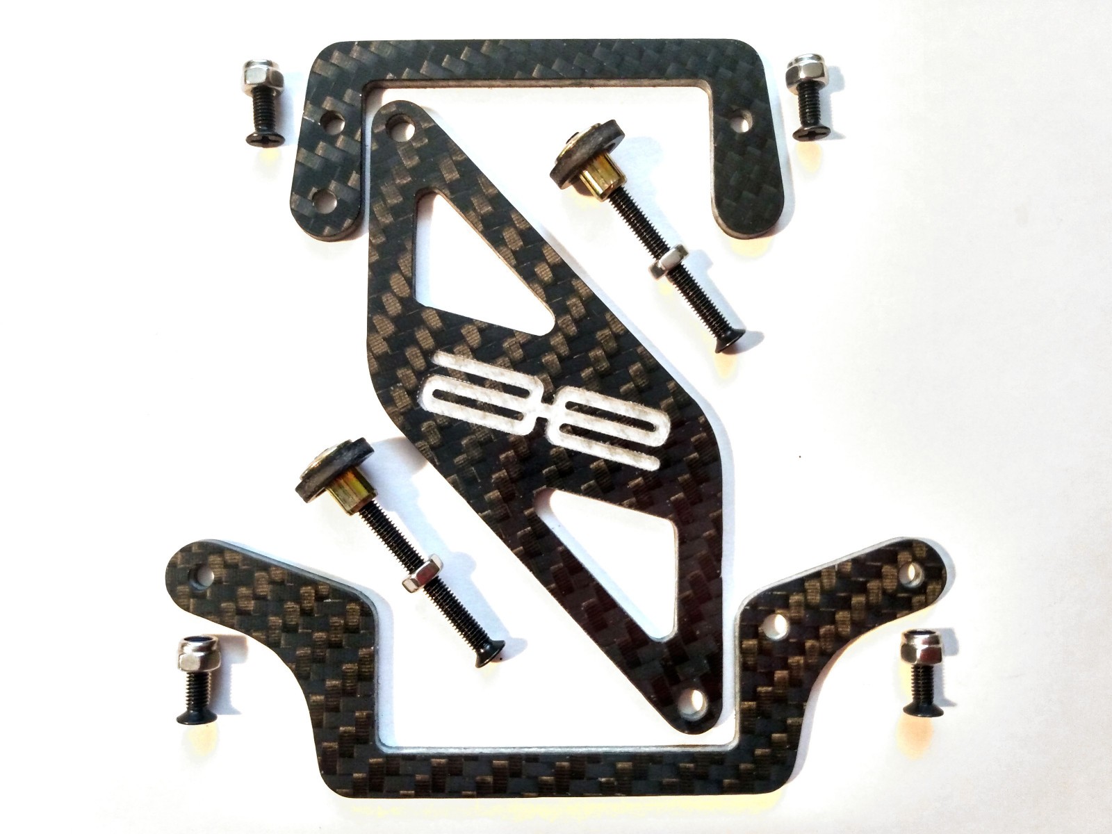 Team Associated RC10 Lipo 2s Brace Holder For Black Gold Chassis (Carbon Fiber)