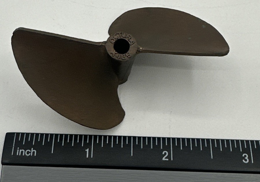 Octura Beryllium Copper RC Boat Propeller X465 DIA. 2.56″ Pitch 3.584″