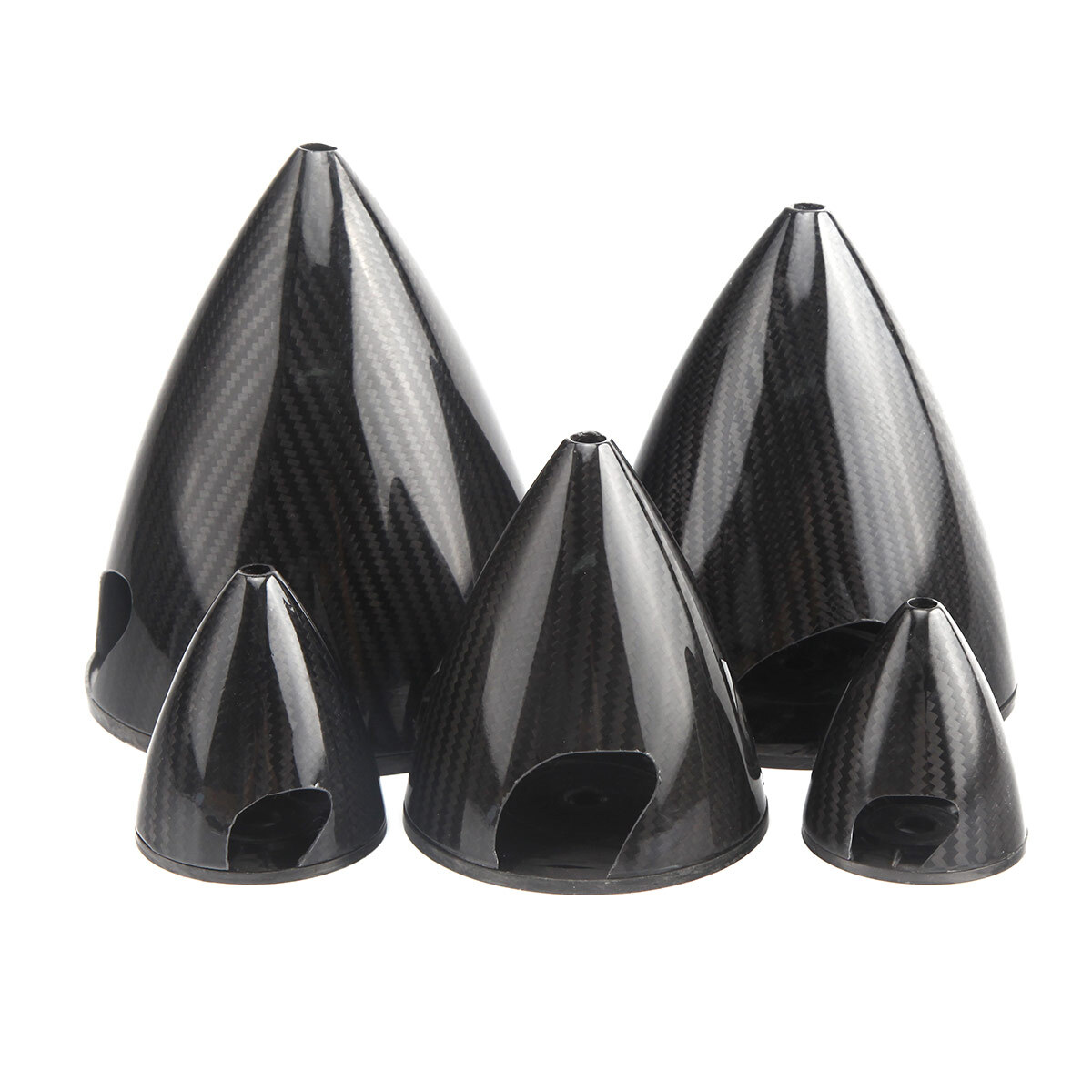3.5″/89mm Carbon Fiber Cone Prop Spinner with 3 blade For Gas RC plane