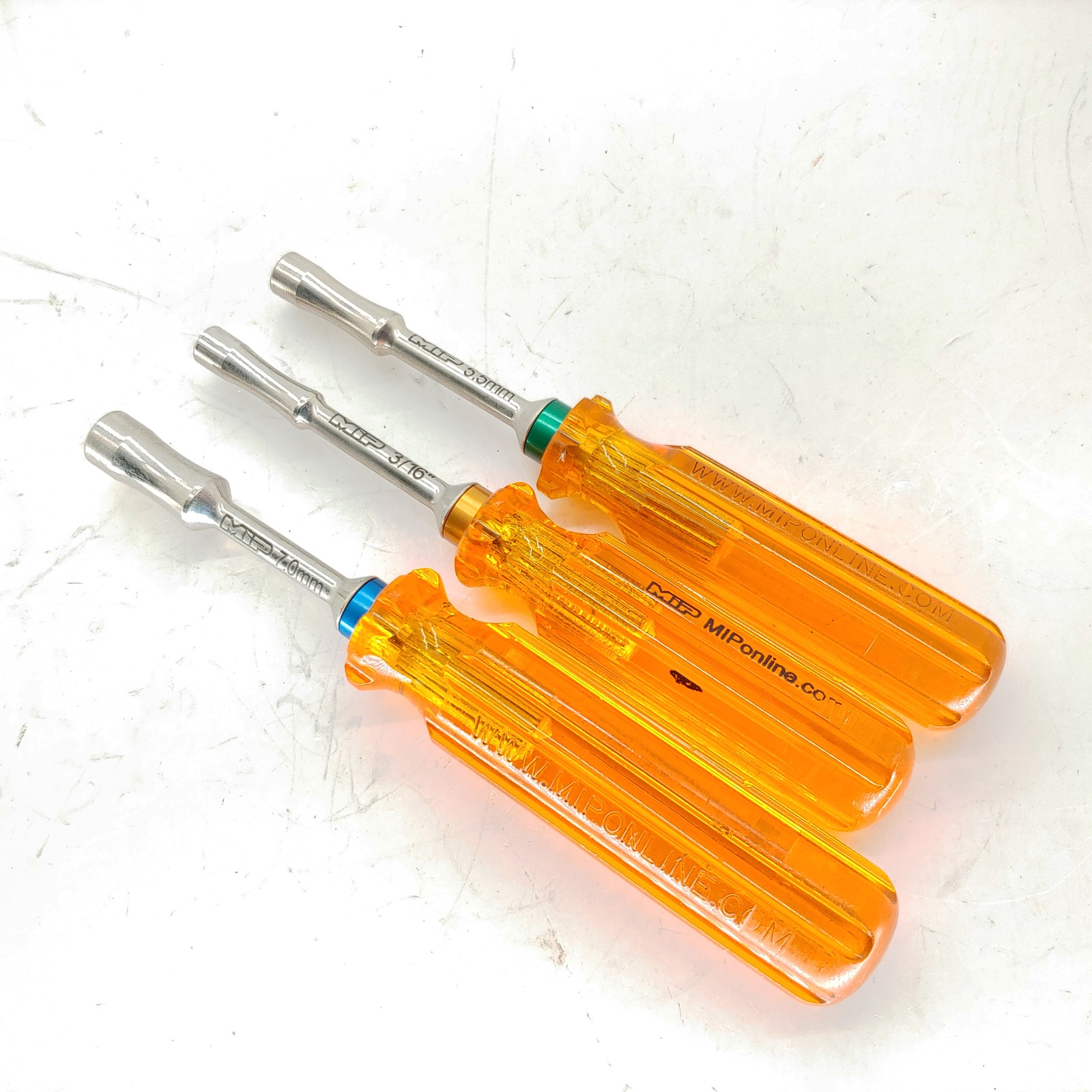 MIP Nut Driver Wrench Set of 3 Gen 2 Metric 5.5mm 7.0mm 9603 + 3/16″ Standard
