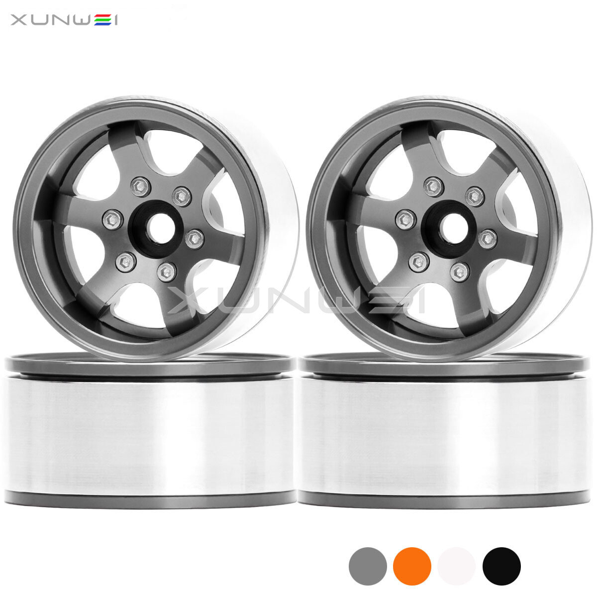 1.55 inch -4.4mm / +2.8mm Offset Wheel Rim for 1/10 AXIAL D90 TF2 MST CC01 LC70