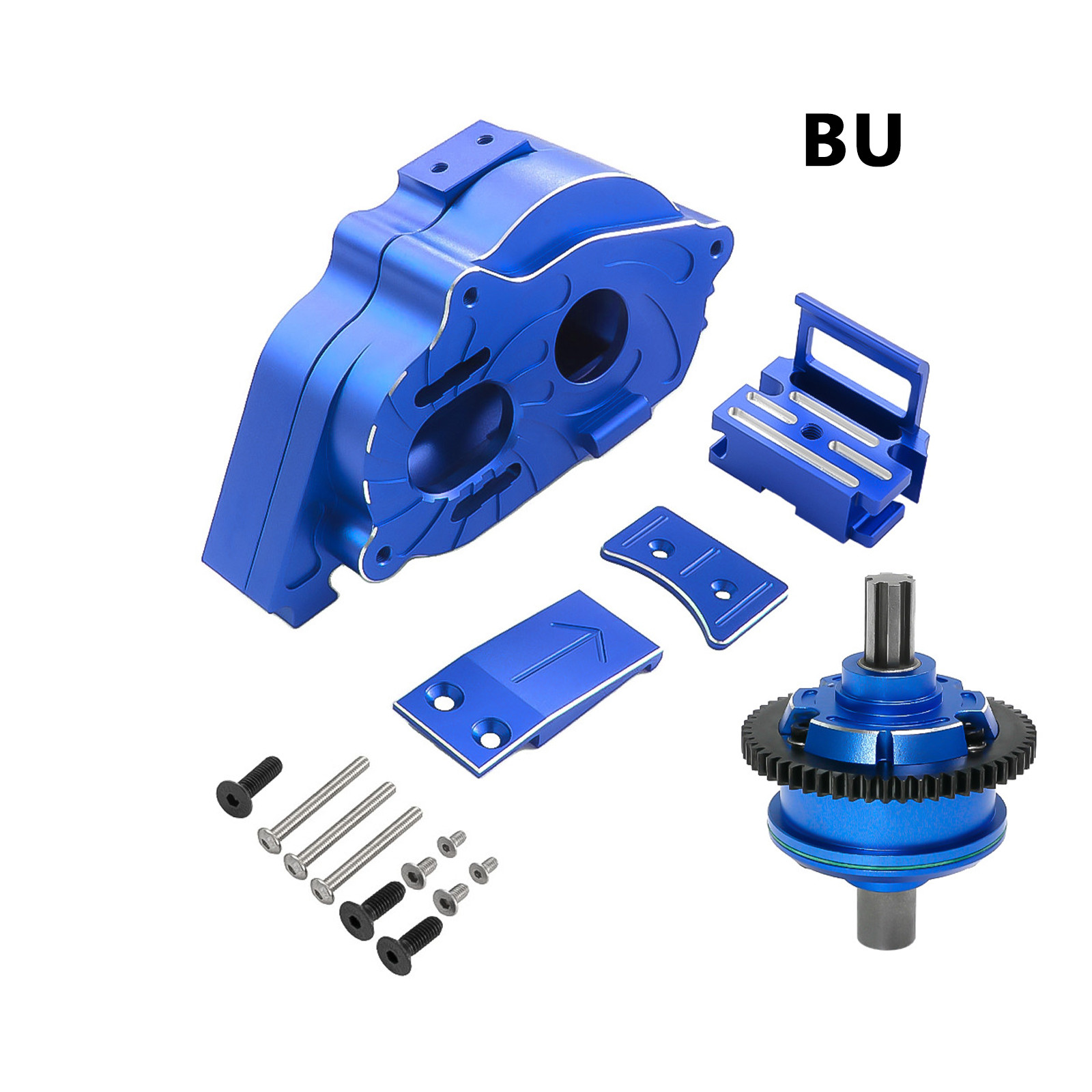Motor Mount Gear Cover with 57T 0.8Mod Center Diff for Arrma 1/8 1/10 4S