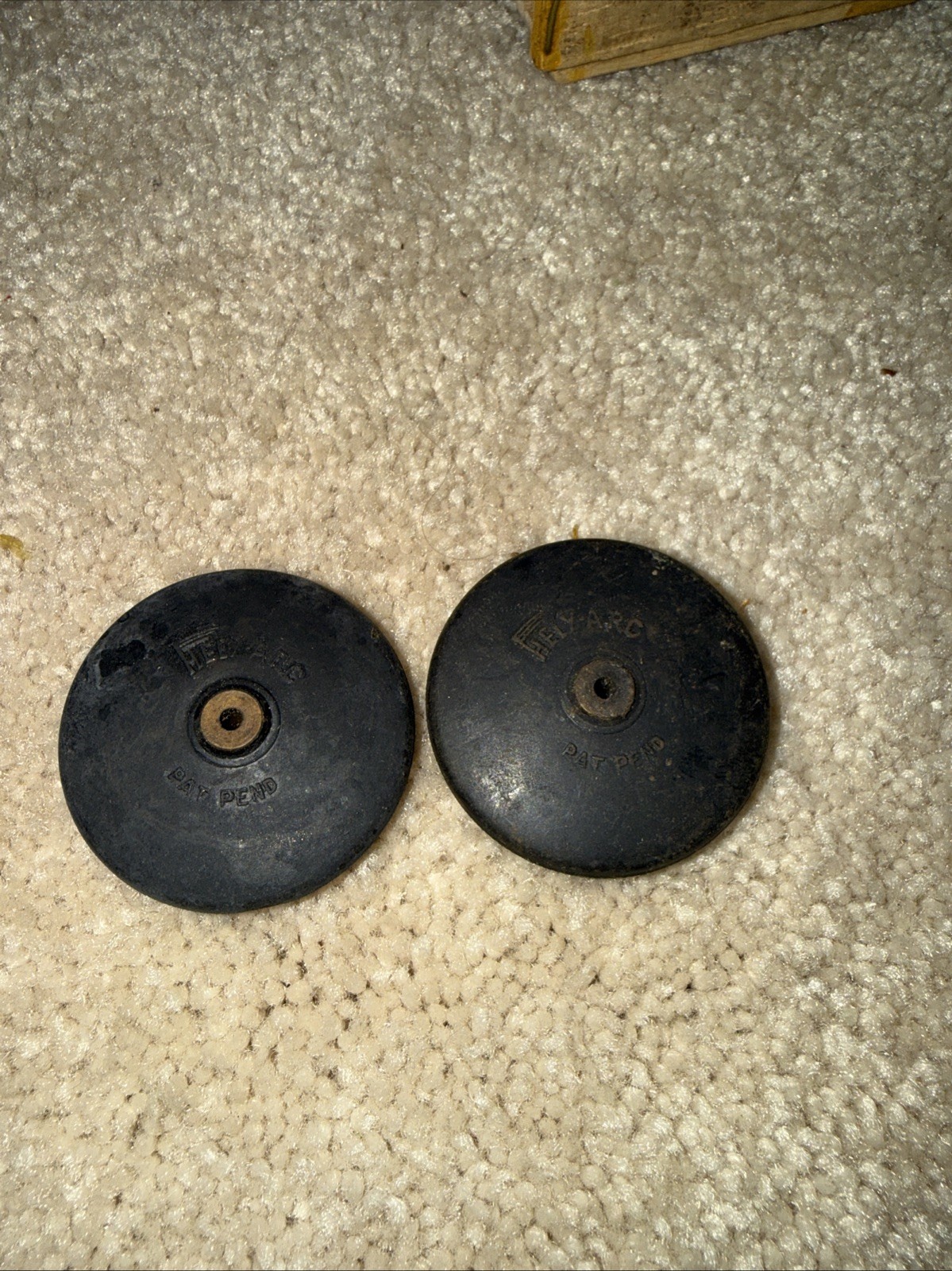 Vintage RARE Pair Of Hely-Arc Wheel Model Airplane Rubber Wheels