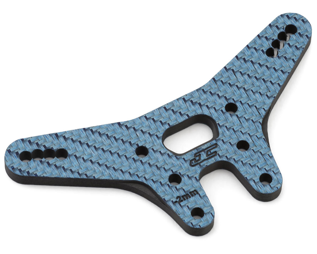 JConcepts RC10B7 Carbon Fiber Rear Shock Tower (Blue) (-2mm) [JCO5215-1]