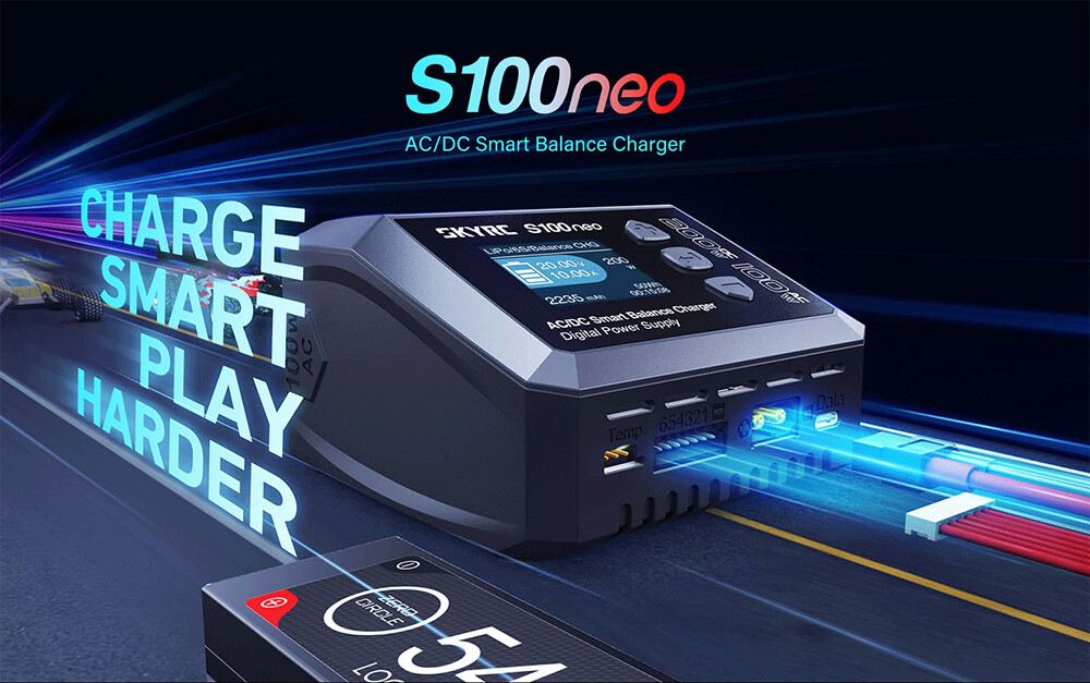SkyRC S100neo Balance Charger AC100W DC200W 12A Smart LiPo Battery RC Discharger