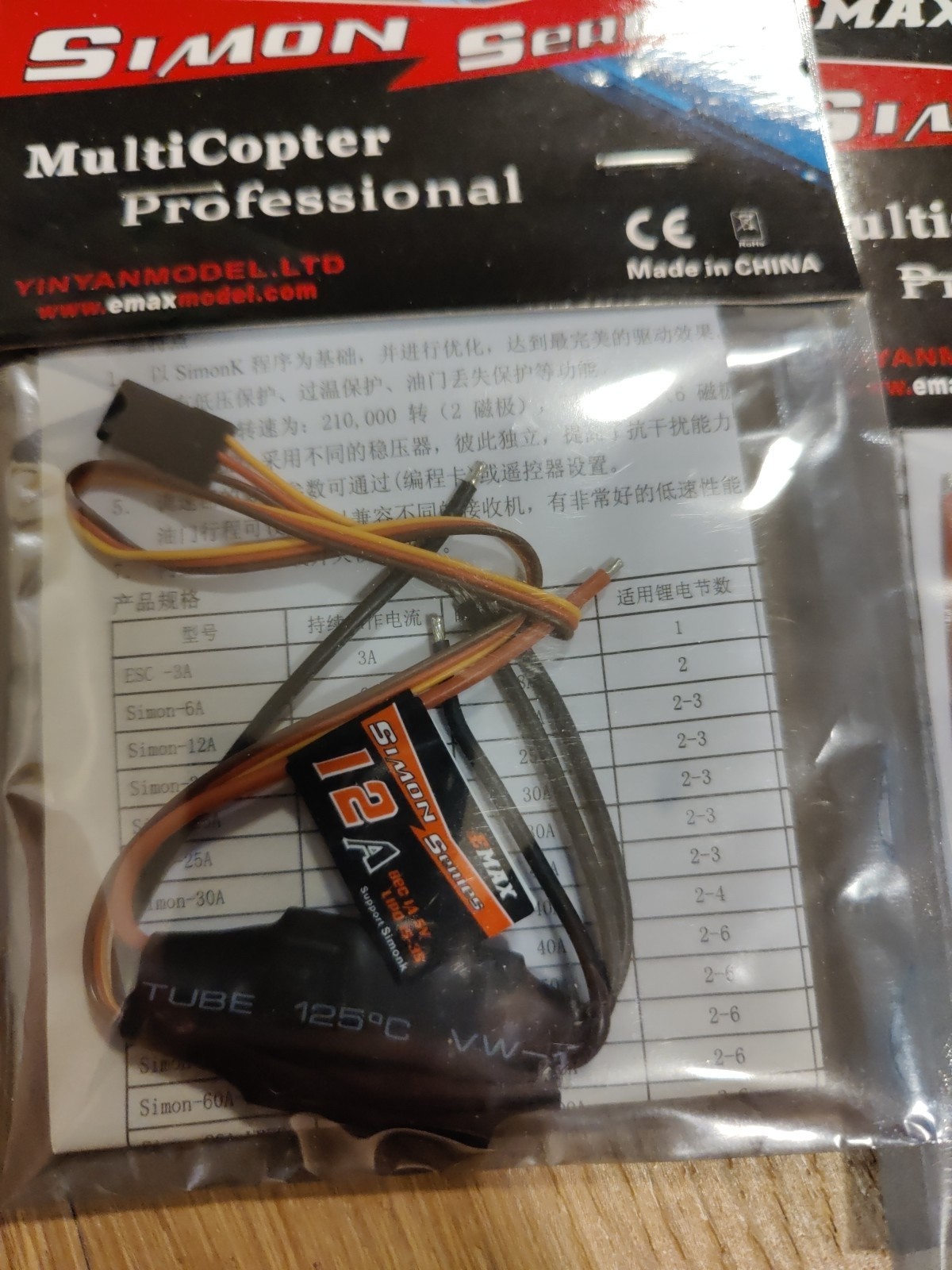 LOT (X4) NEW EMAX Simon Series 12A For Multirotor Multicopter Professional