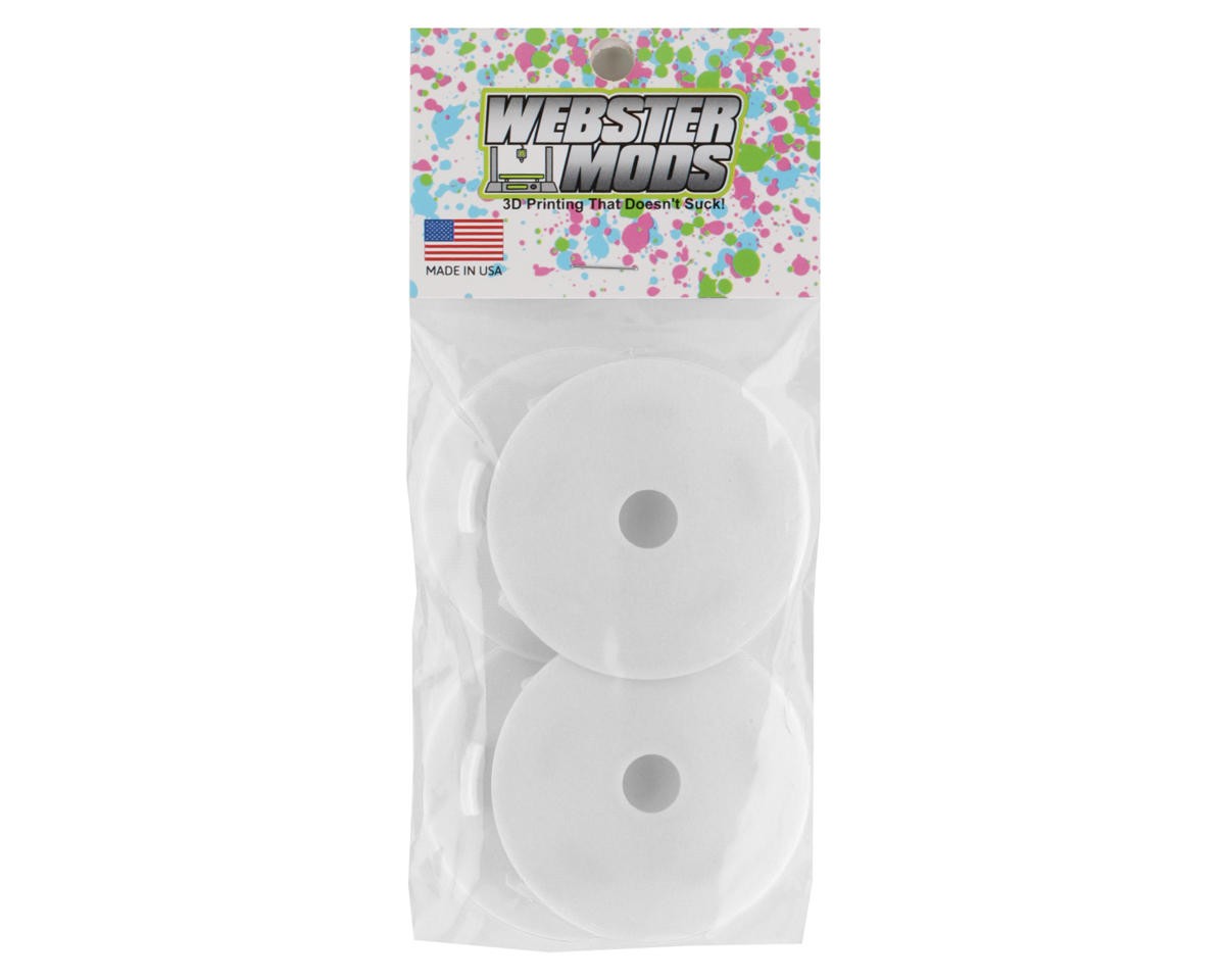 Webster Mods Solid Spoked Wheel Mud Plugs for Traxxas Slash (White) (4)